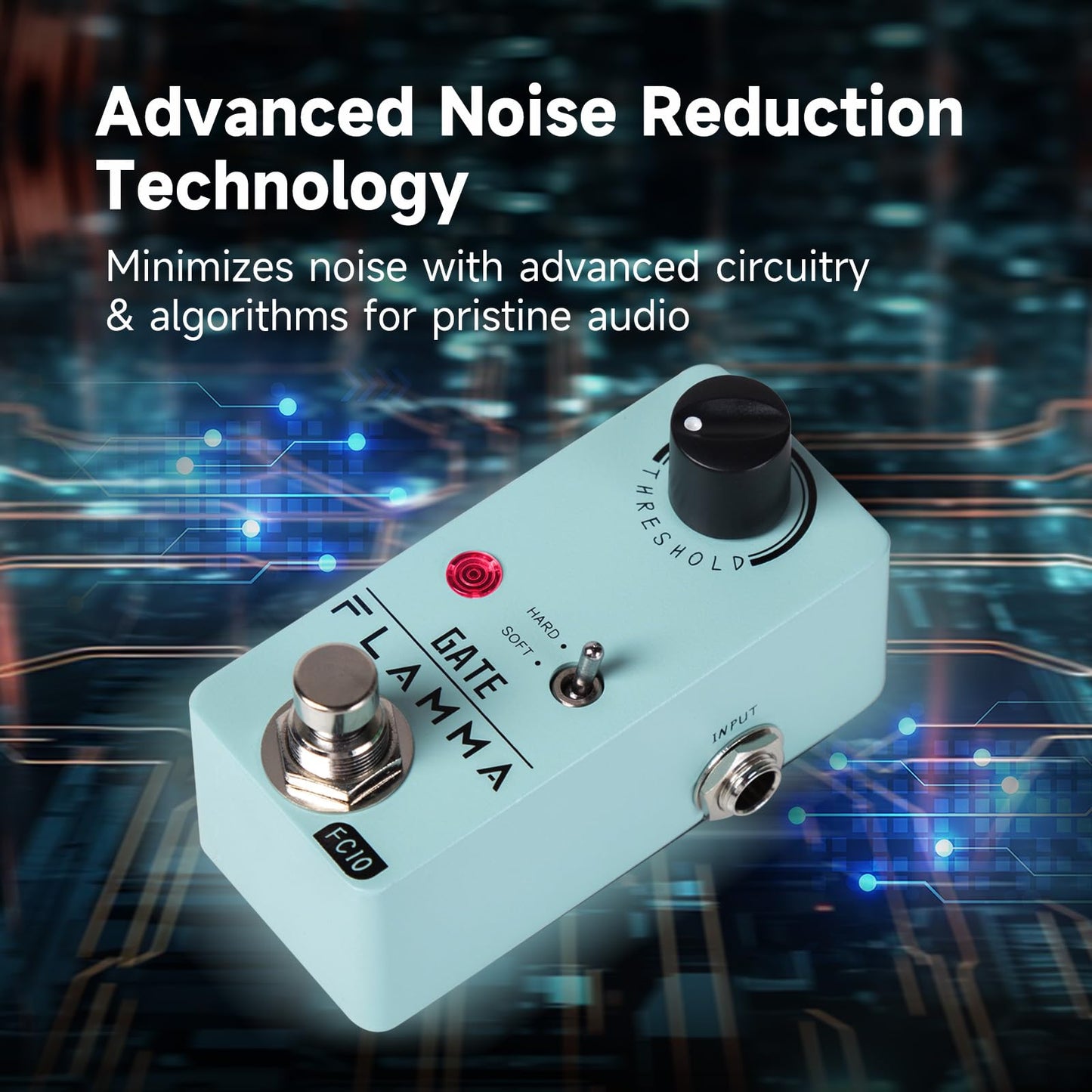 Pedal de Guitarra FLAMMA Noise Killer Gate Inteligente True Bypass