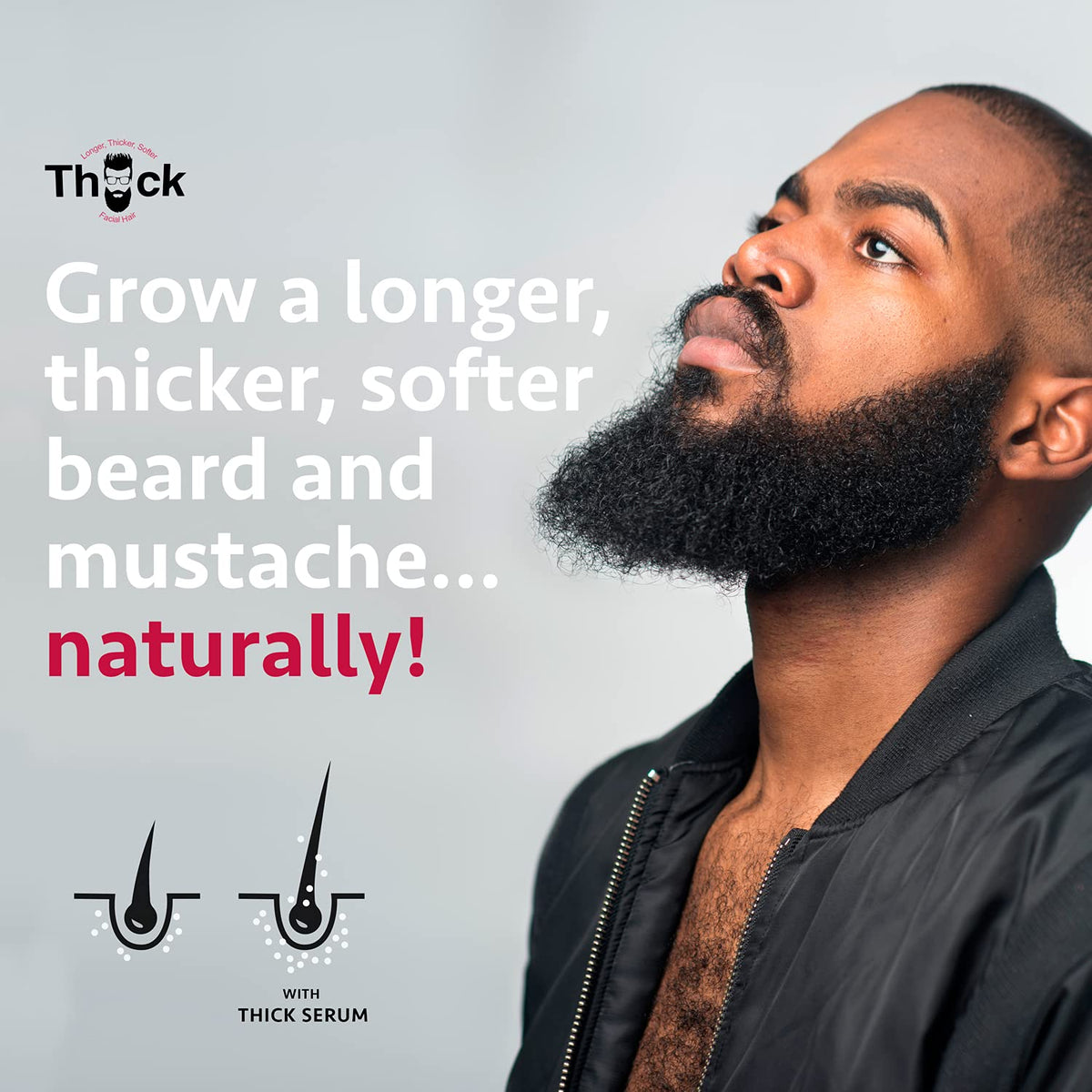 Suero para Crecimiento de Barba y Bigote Godefroy 15 ml para Tipos de Cabello Étnico