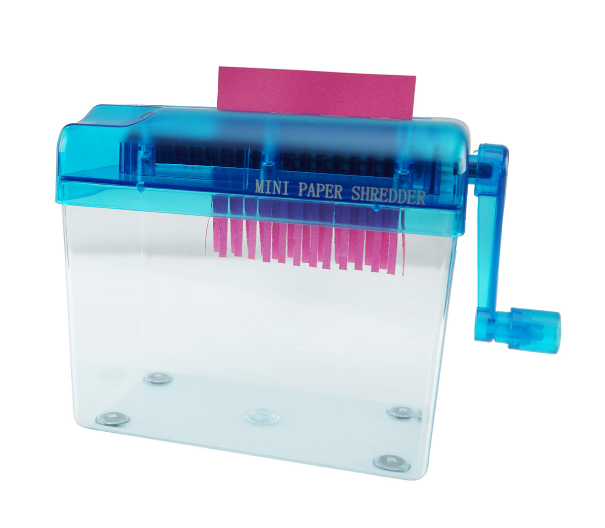 Trituradora HOME-X Azul con Manivela para Documentos de Papel