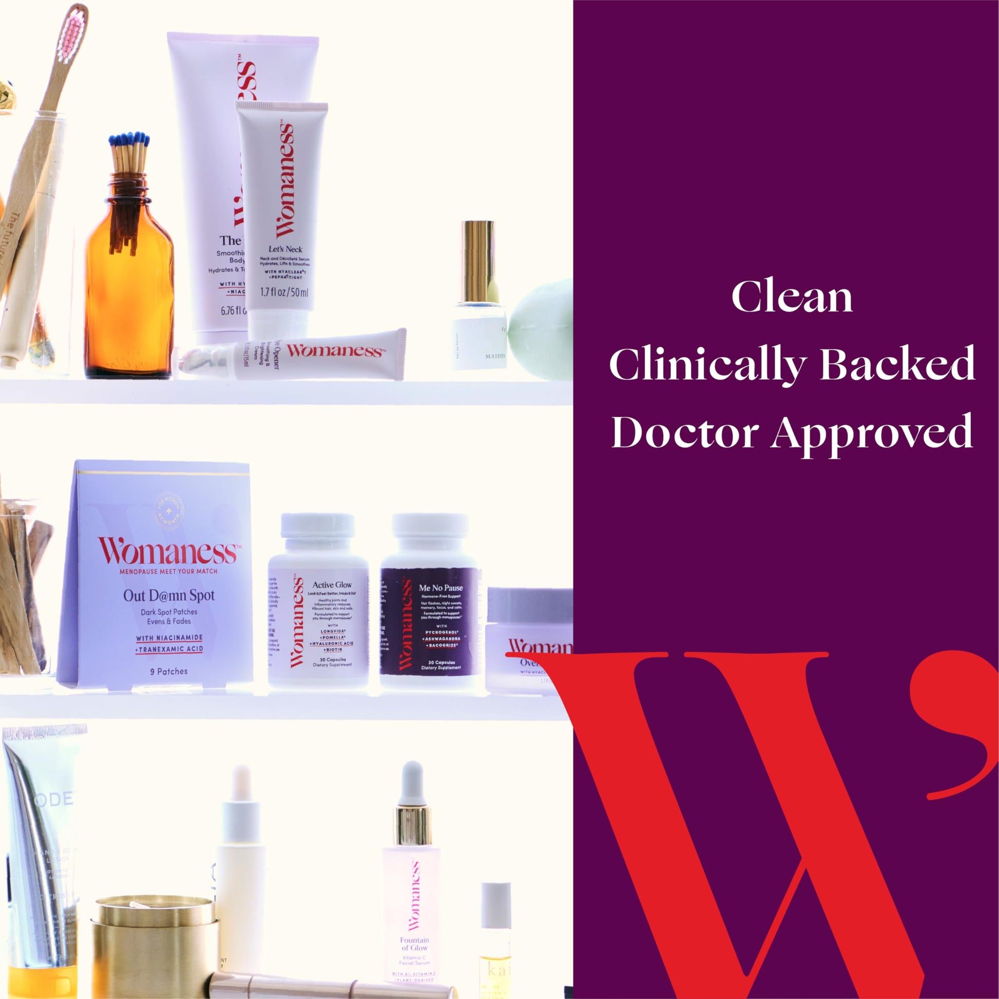 Womaness Fountain of Glow Vitamin C Face Serum - Menopause Support Brightening Serum for Improving Dull & Uneven Skin Tone - Super Antioxidant Serum of 8% Vitamin C + Plant Derived Squalane Oil (50ml)