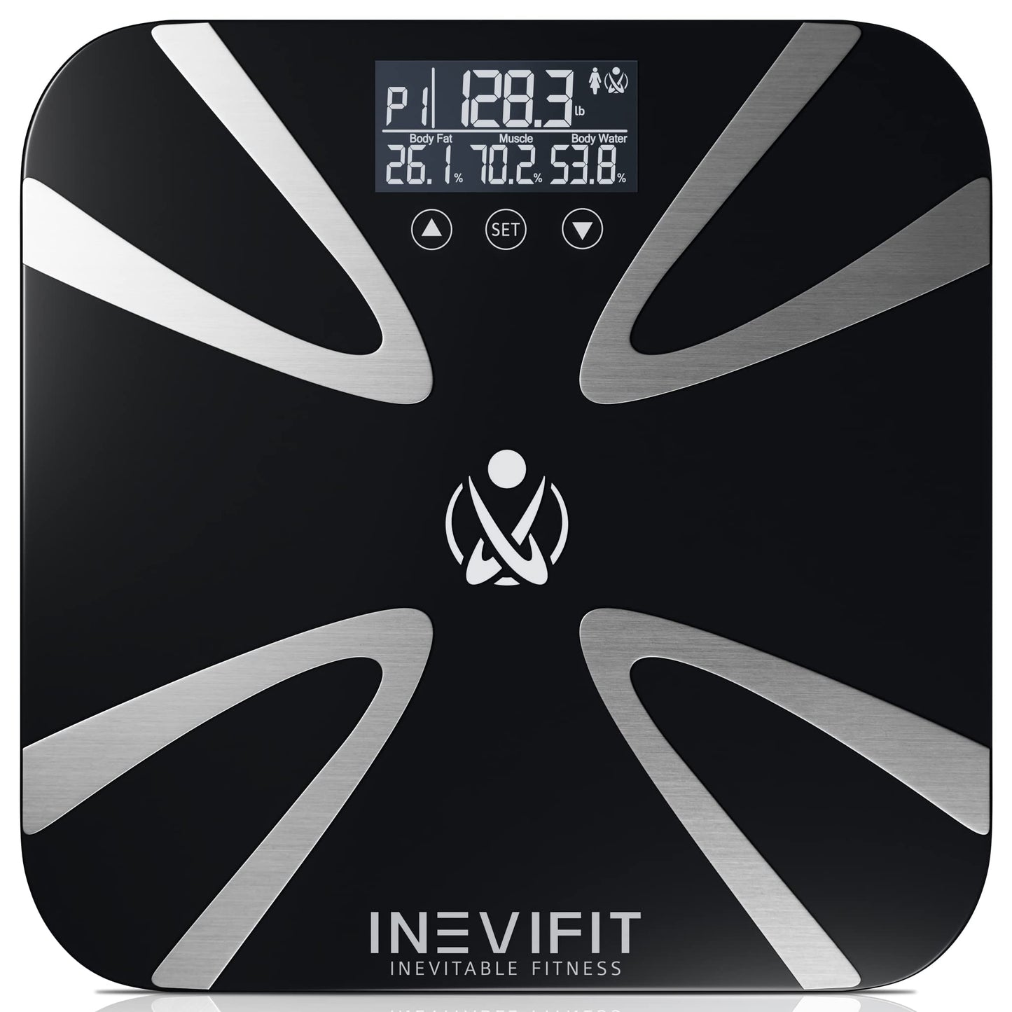 INEVIFIT Body-Analyzer Scale, Highly Accurate Digital Bathroom Body Composition Analyzer, Measures Weight, Body Fat, Water, Muscle, BMI, Visceral Levels & Bone Mass for 10 Users. 5-Year Warranty