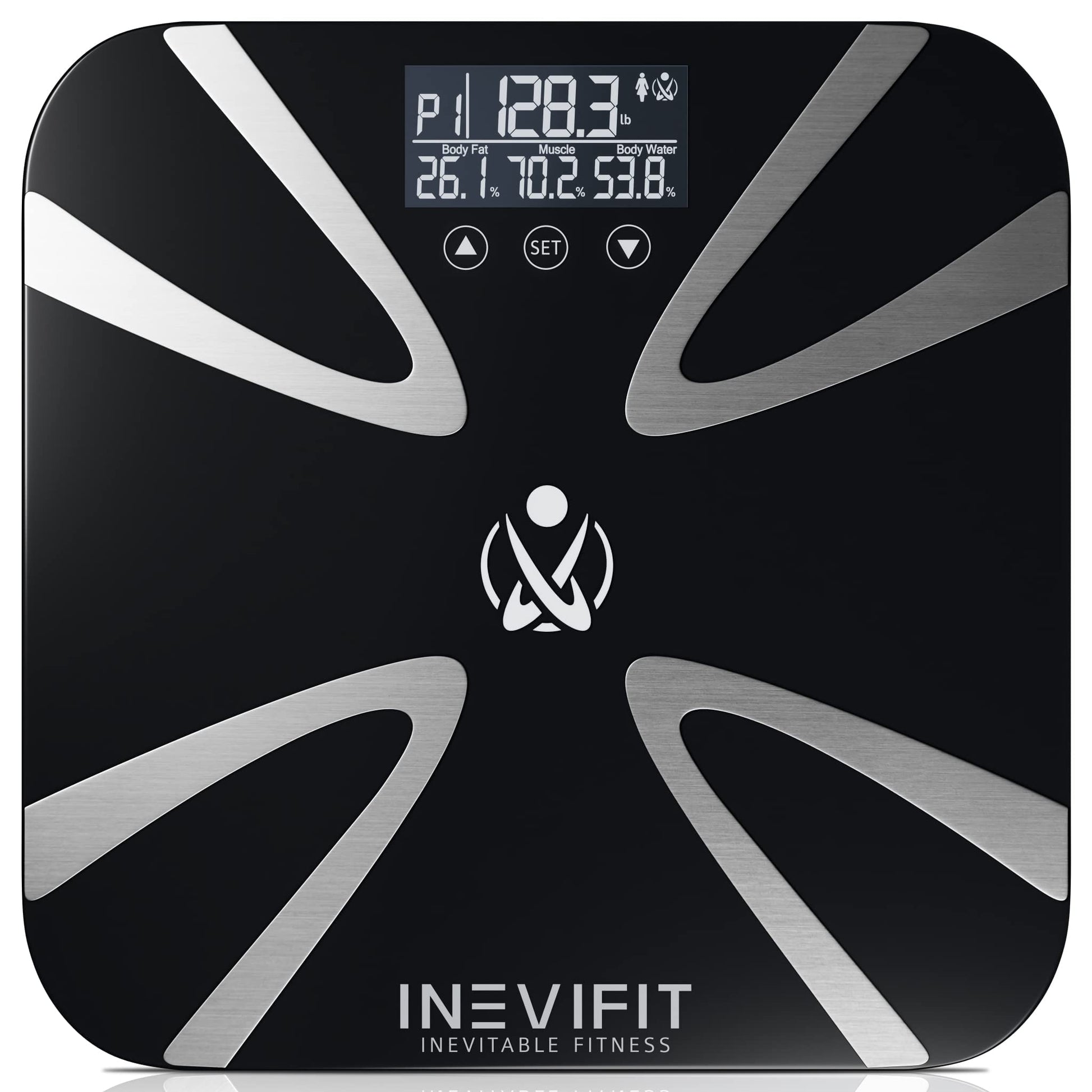 INEVIFIT Body-Analyzer Scale, Highly Accurate Digital Bathroom Body Composition Analyzer, Measures Weight, Body Fat, Water, Muscle, BMI, Visceral Levels & Bone Mass for 10 Users. 5-Year Warranty