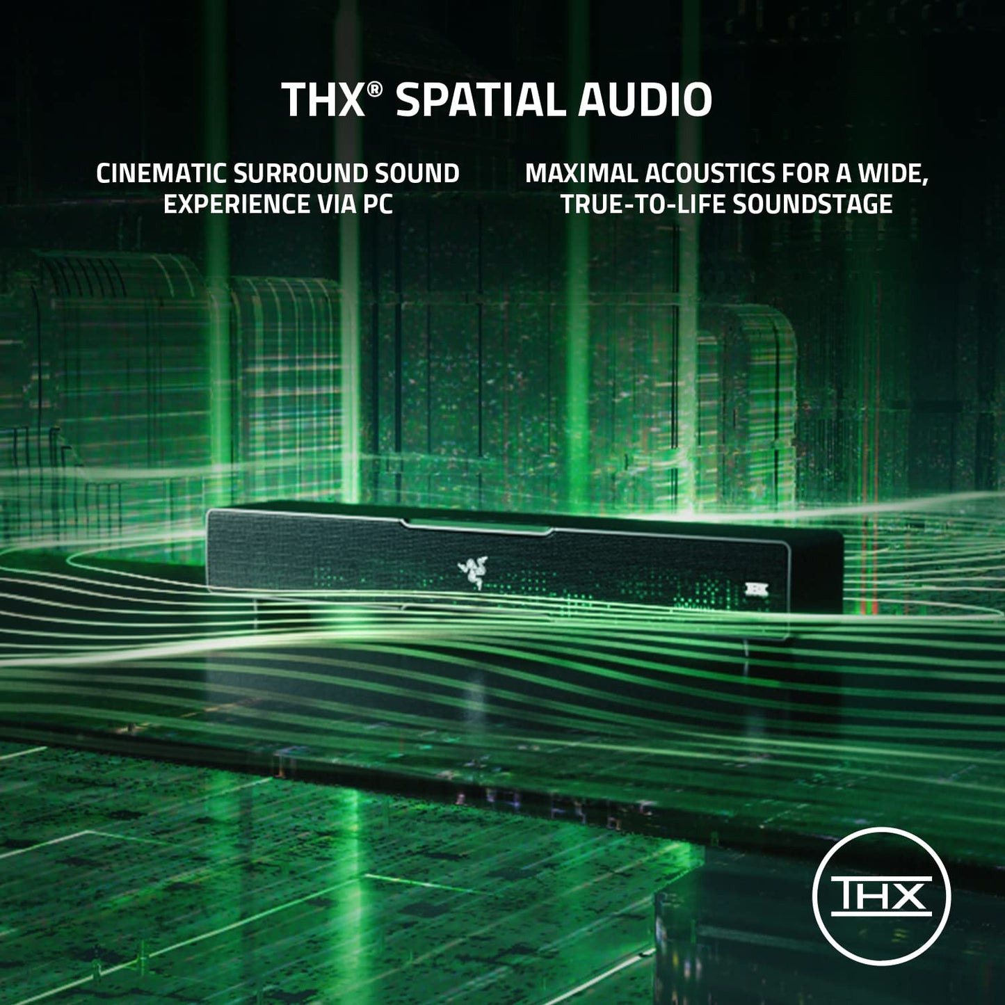 Razer Leviathan V2 - Barra de Sonido para PC con Subwoofer THX Audio Espacial, Chroma RGB