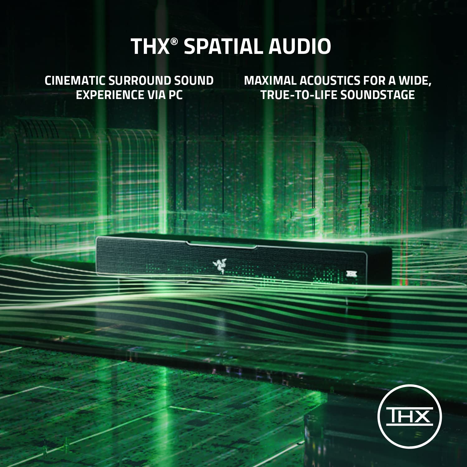 Razer Leviathan V2 - Barra de Sonido para PC con Subwoofer THX Audio Espacial, Chroma RGB