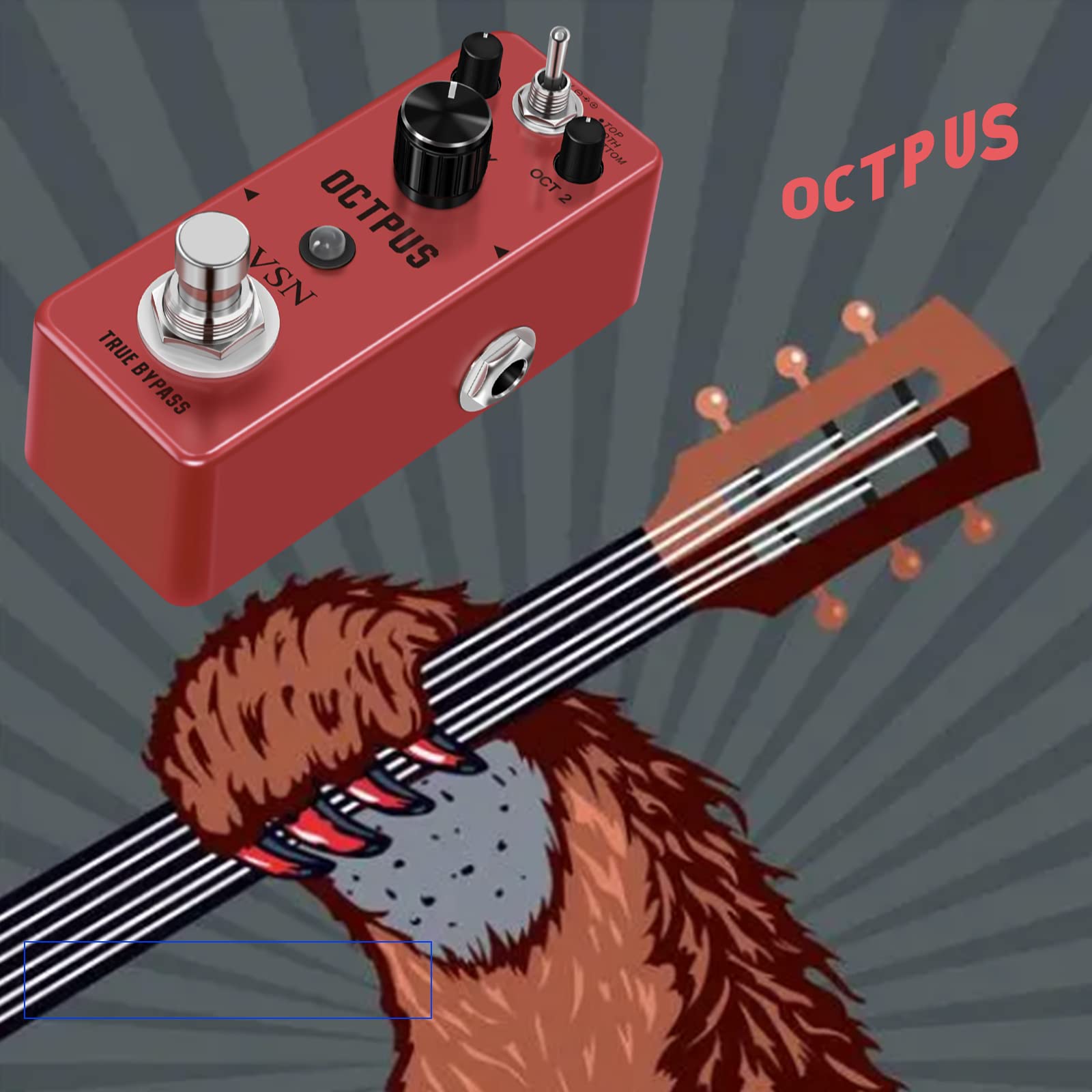 VSN Guitar Octave Pedal For Electric Guitar Precise Polyphonic Octave Effects Generator Octpus Guitar Pedals True Bypass Mini Size …