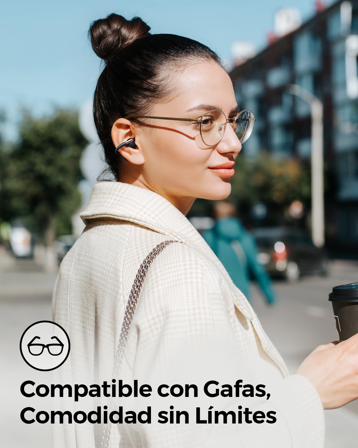 Audífonos Inalámbricos SoundPEATS Open Ear Bluetooth 6.0 Negro