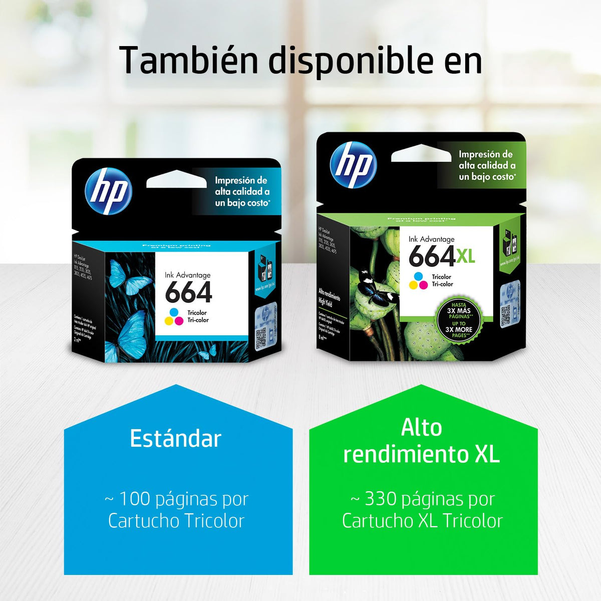 Cartucho de Tinta HP Tricolor 664XL Original Alta Compatibilidad y Rendimiento