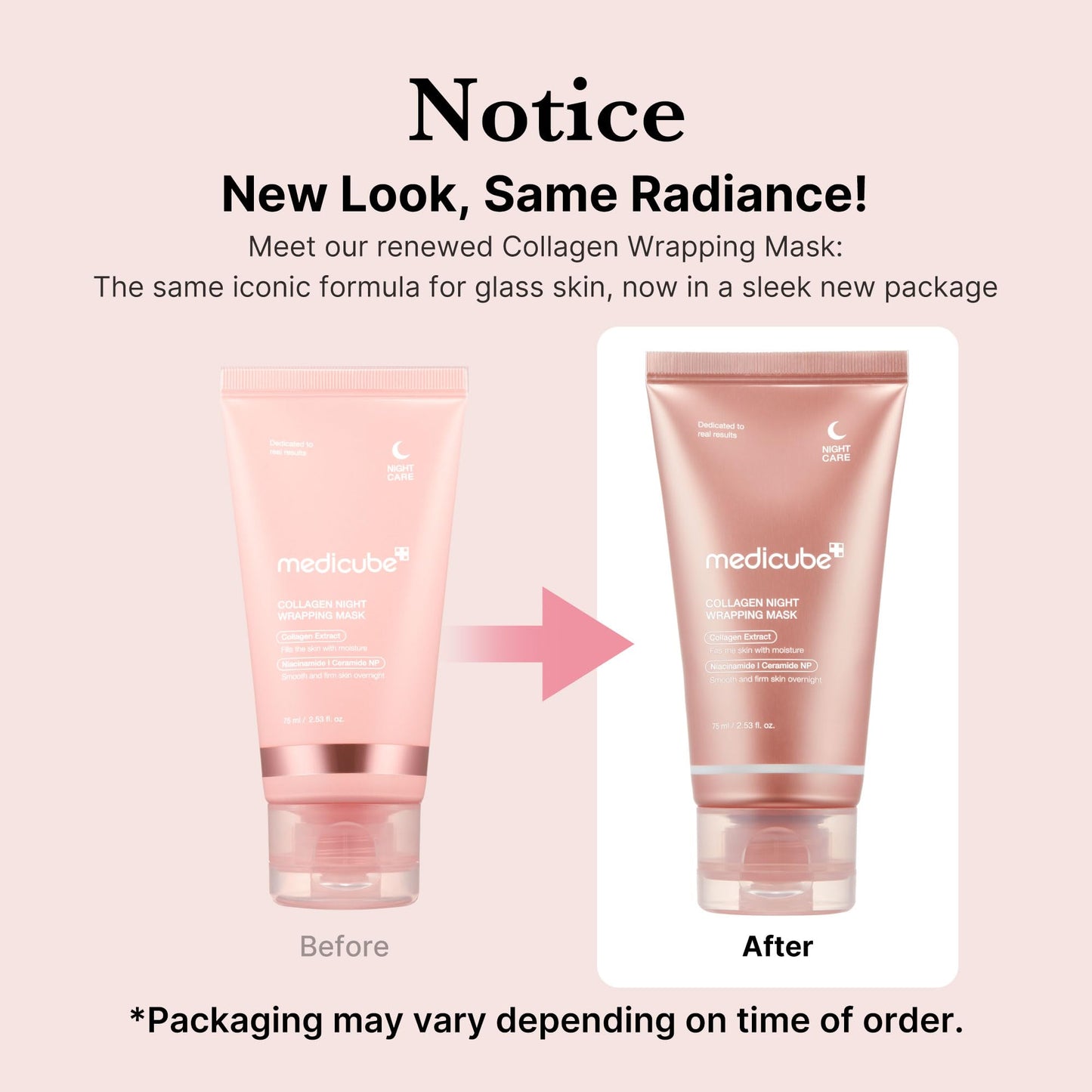 Medicube Paquete De Mascarilla Facial Peel Off Envoltura De Colágeno Durante La Noche - Elasticidad E Hidratación, Reduce La Flacidez Y Opacidad - Colágeno Hidrolizado Para Piel Brilla