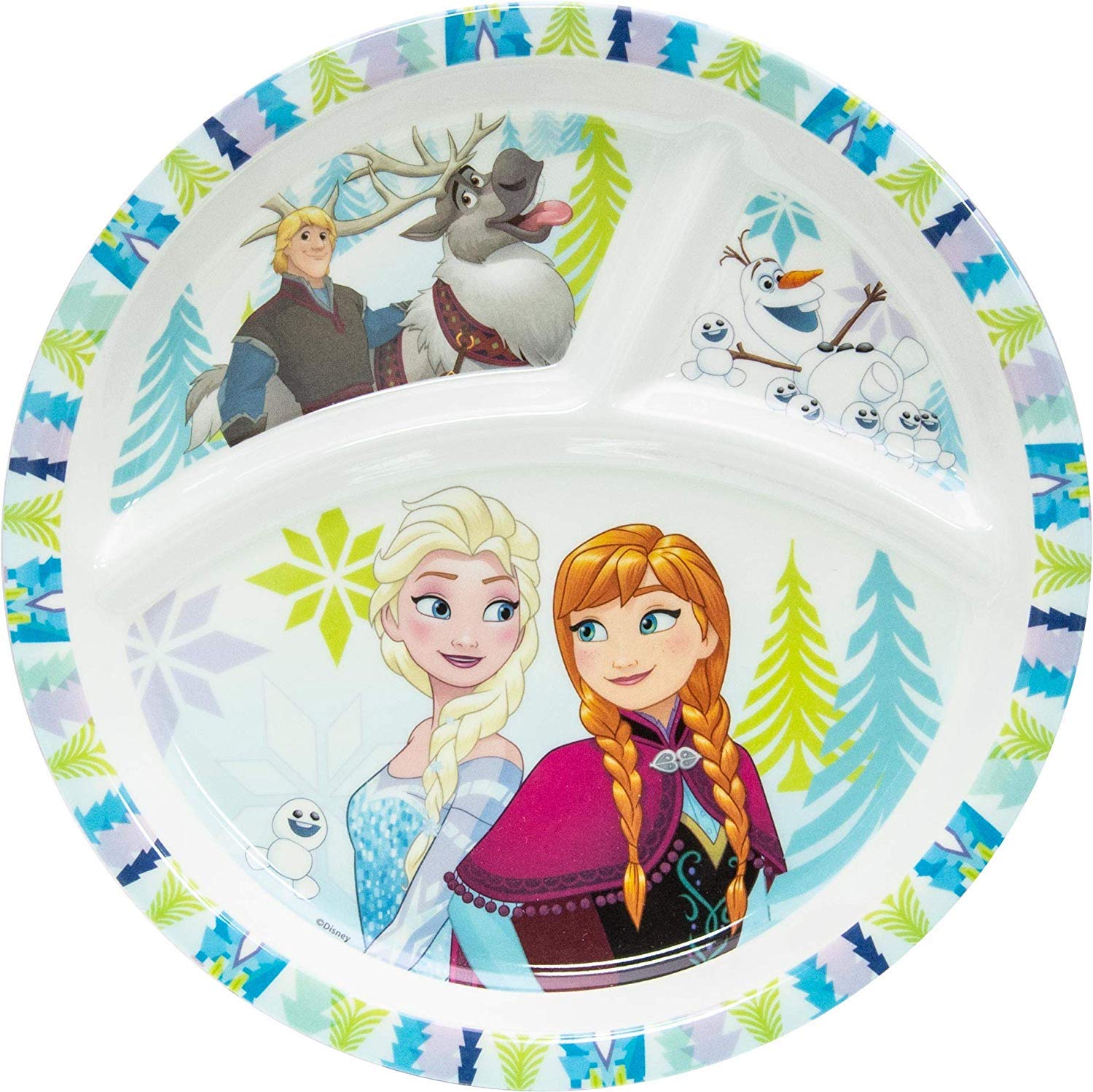 Vajilla Infantil Zak Designs Disney Frozen Azul de 5 Piezas para Niños