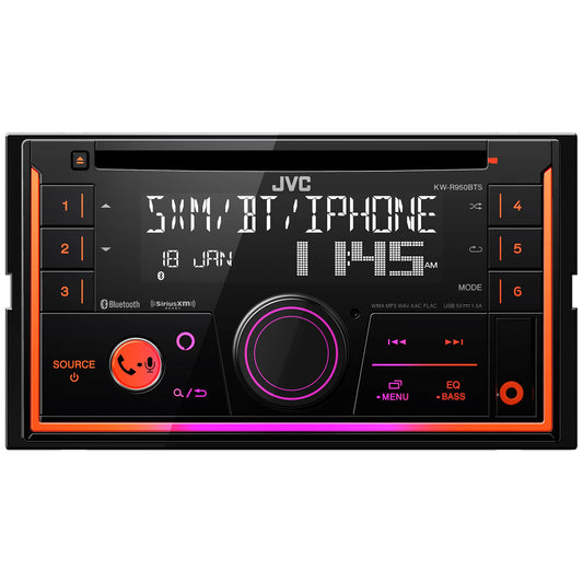 Receptor Estéreo Bluetooth para Coche JVC Negro con Puerto USB y LCD