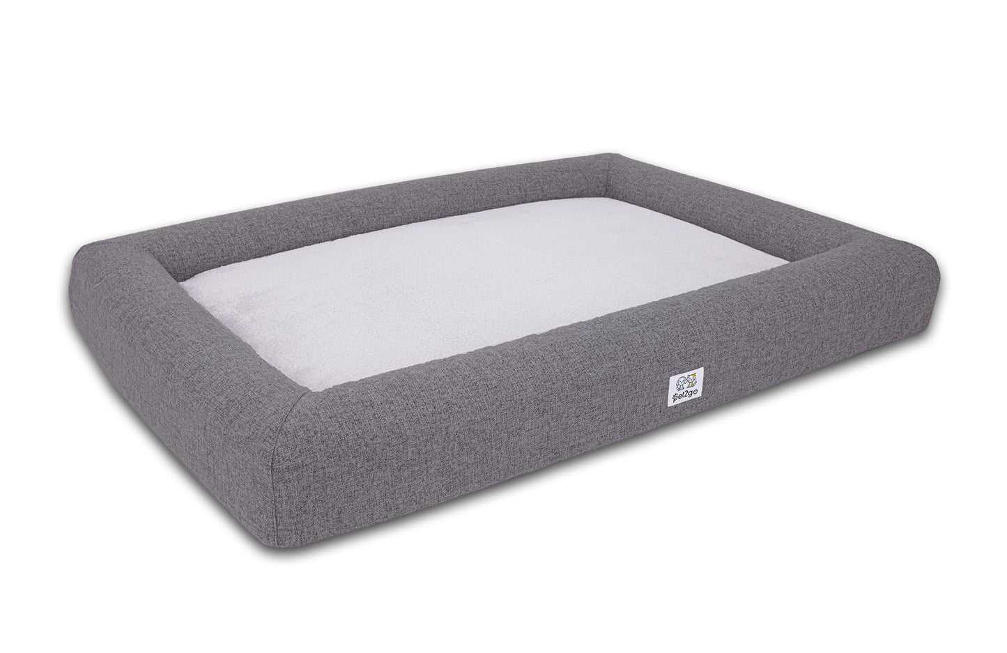 Cama Ortopédica pet2go Gris Oscuro con Funda Removible para Mascota Pequeña