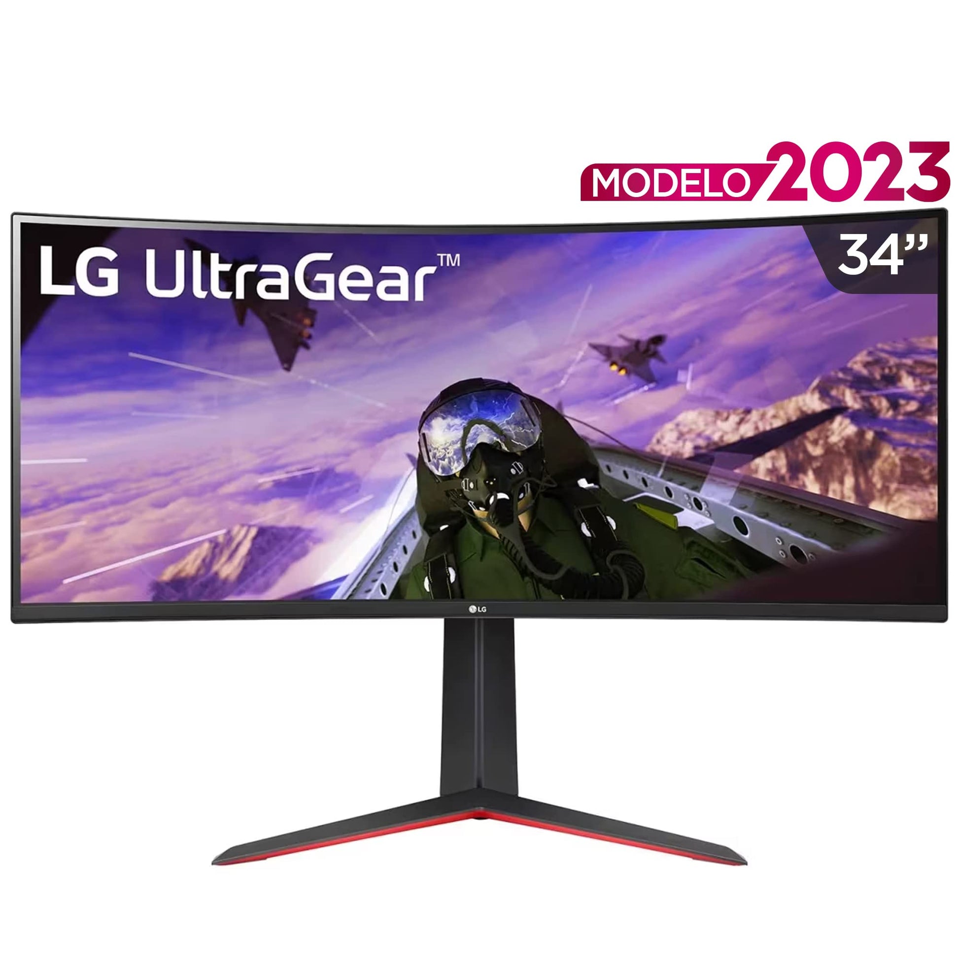 LG Monitor Curvo UltraWide Gaming 34" 160Hz VA WQHD, 34GP63A-B (2560 x 1440), Tiempo de Respuesta 1ms, MBR AMD FreeSync Premium, HDMI, Display Port, 1800R.