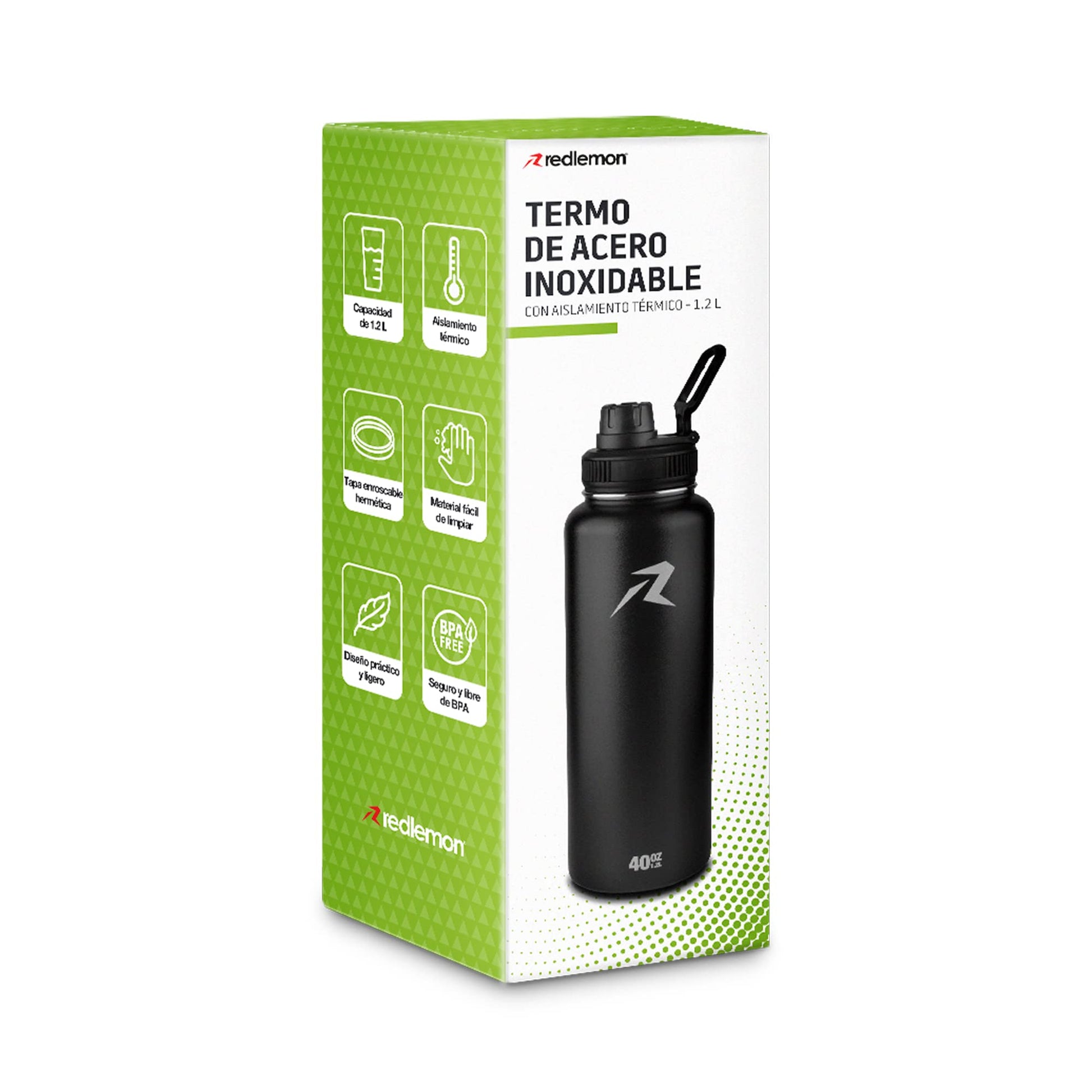 Termo de Acero Inoxidable Redlemon Plata con Doble Aislamiento para Bebidas Frías y Calientes