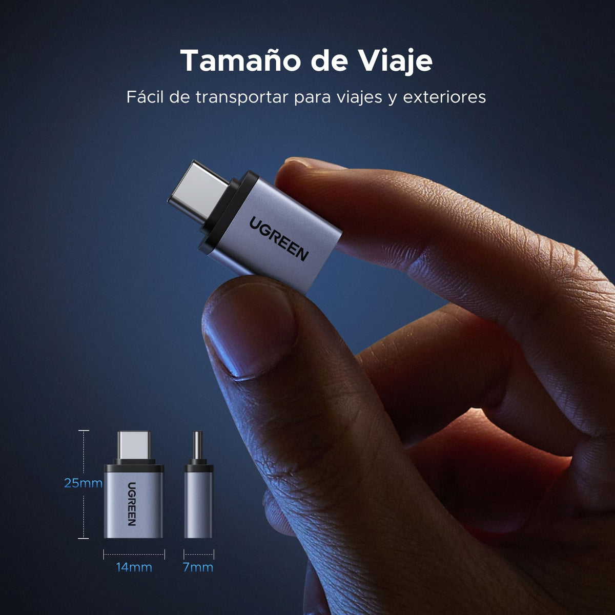 Adaptador USB C UGREEN Negro Macho a USB 3.0 (4 Unidades)