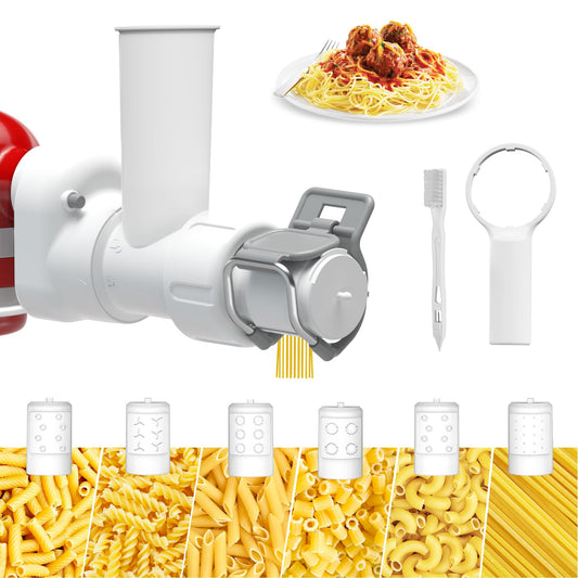 Accesorio para Máquina de Pasta Kitchenaid Acero Inoxidable con Seis Formas de Salida, apto para Lavaplatos