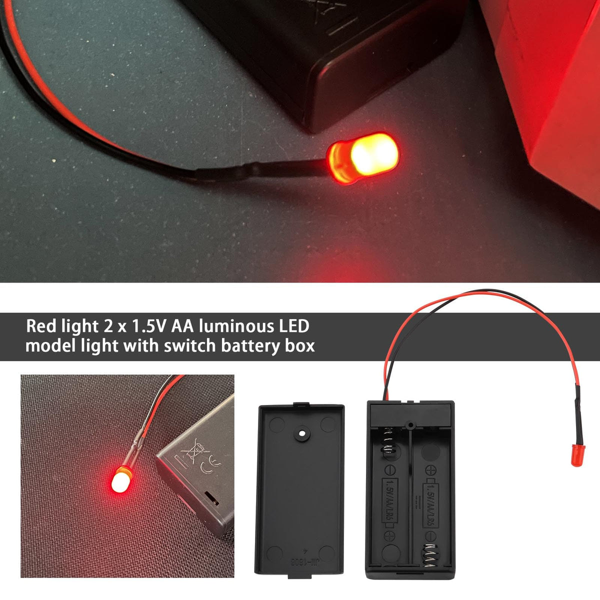 Pack de 2 Alarmas LED OTOTEC Rojas con Soporte Precableado para Coches, Barcos y Motocicletas