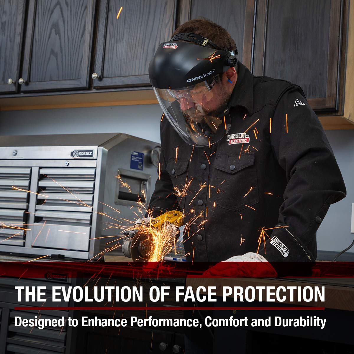 Lincoln Electric OMNIShield Professional Face Shield – Lente transparente con revestimiento antivaho – Casco prémium – K3751-1