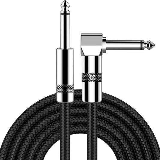 Cable Guitarra de Instrumento,New Bee Eléctrico Amplificador de Bajo,Adaptador de Audio Estéreo Balanceado Macho a Macho Cable Trenzado de Nailon,Accesorios para Instrumentos Musicales