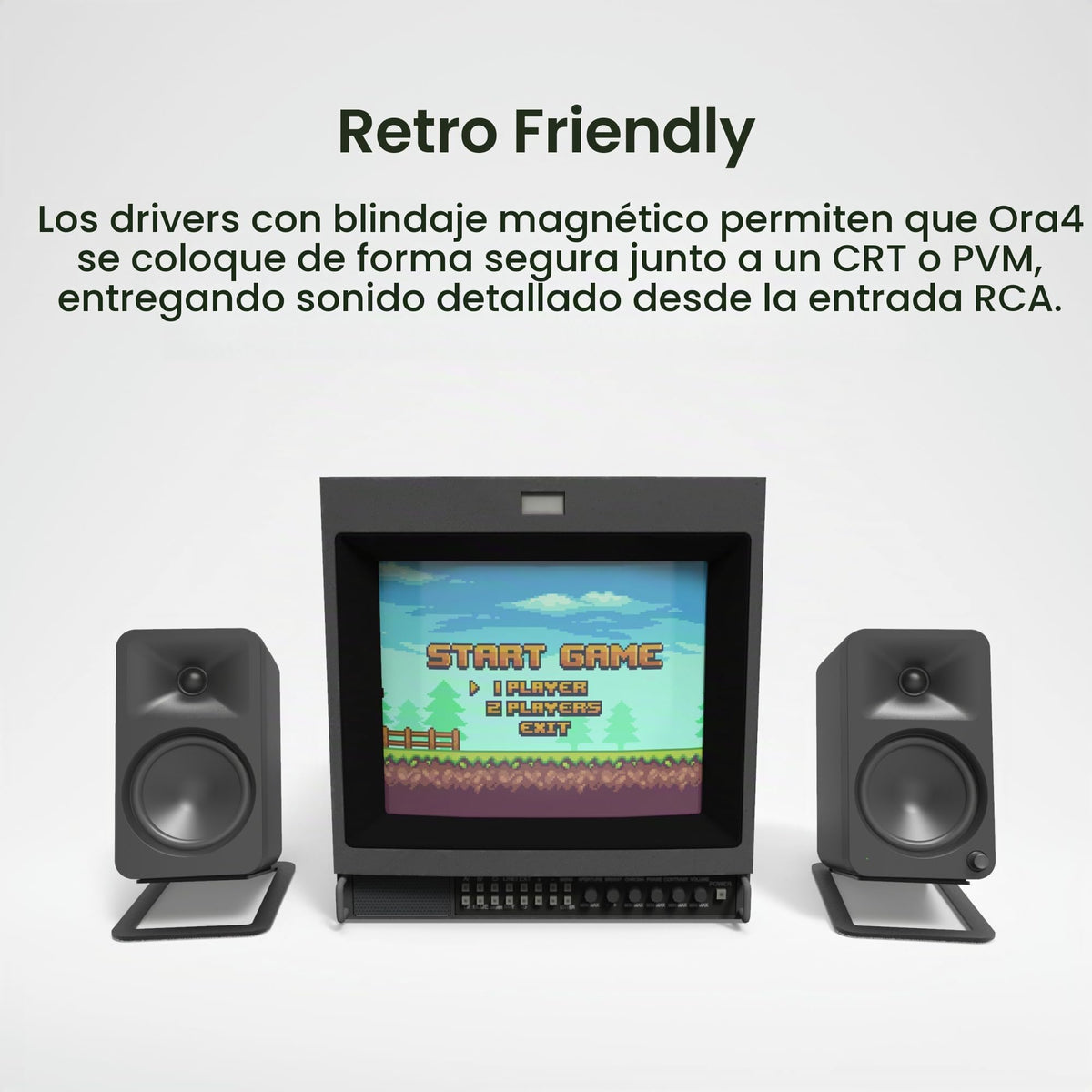 Altavoces de Referencia Kanto ORA4 Negro con Bluetooth y Entrada USB-C Bi-amplificados