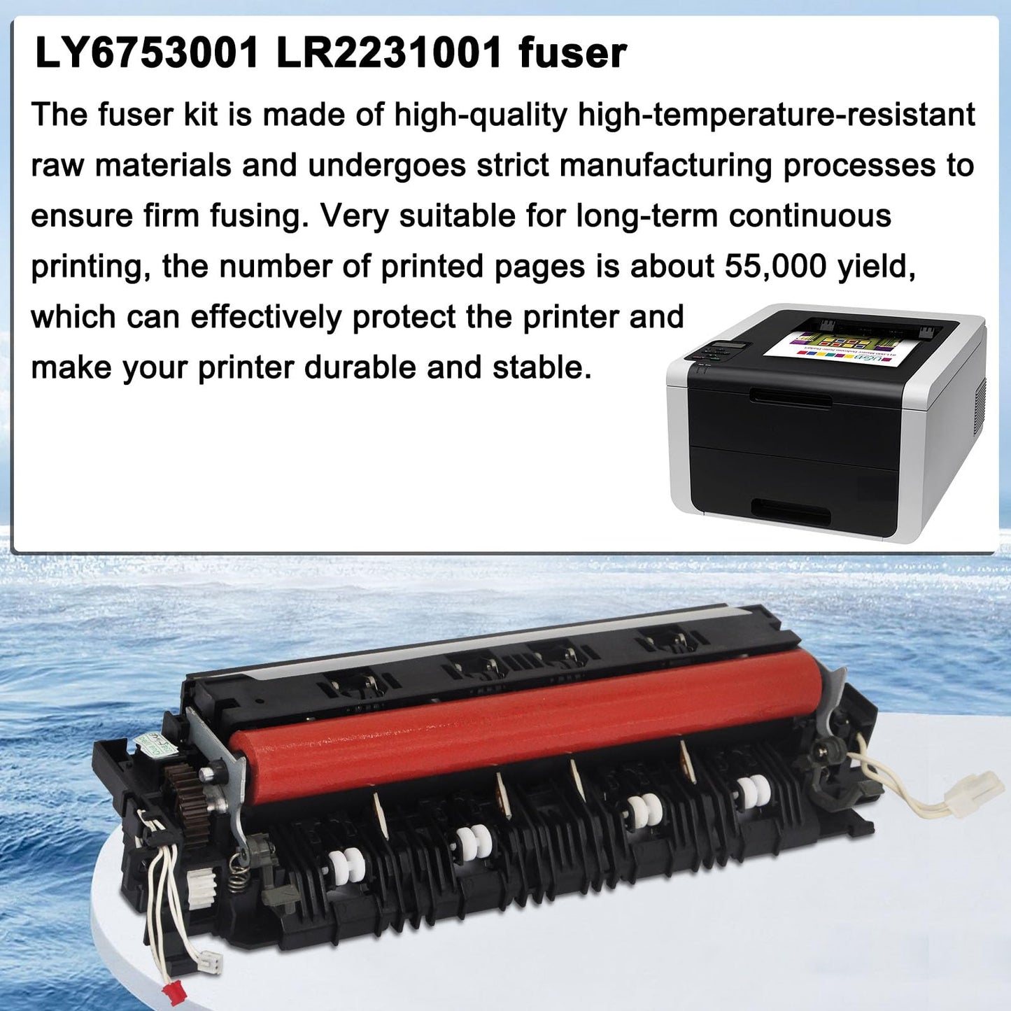 LY6753001 LR2231001 Unidad de fijación de fusibles compatible con impresora Brother HL-3140CW HL-3150CDW HL-3170CDW MFC-9310CW MFC-9140CDN MFC-9330CDW MFC-9340CDW DCP-9020CDW 110-120V V
