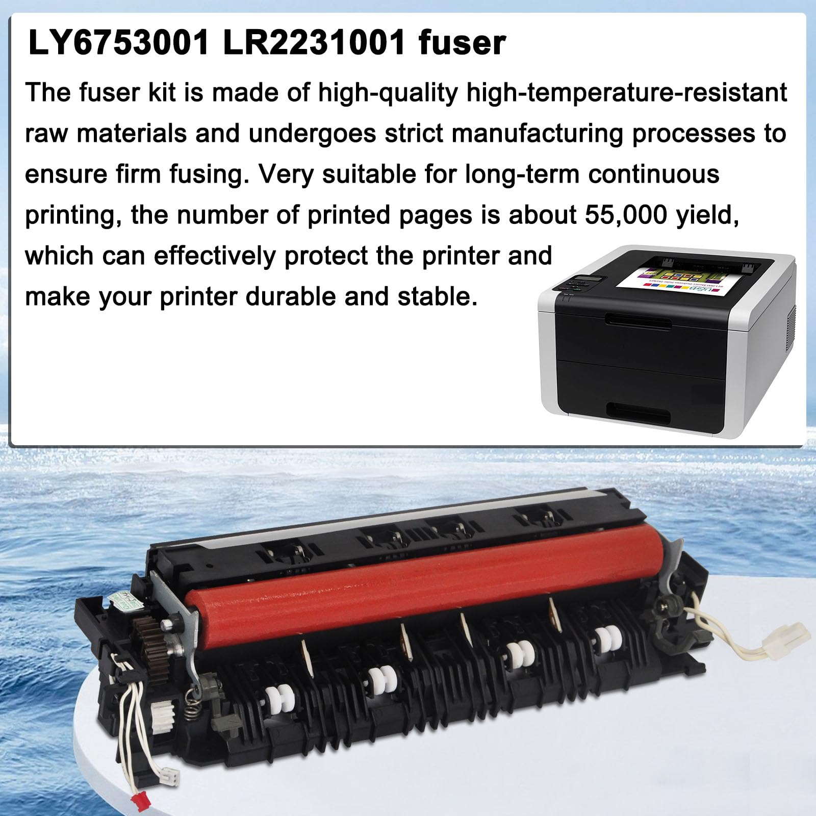 LY6753001 LR2231001 Unidad de fijación de fusibles compatible con impresora Brother HL-3140CW HL-3150CDW HL-3170CDW MFC-9310CW MFC-9140CDN MFC-9330CDW MFC-9340CDW DCP-9020CDW 110-120V V