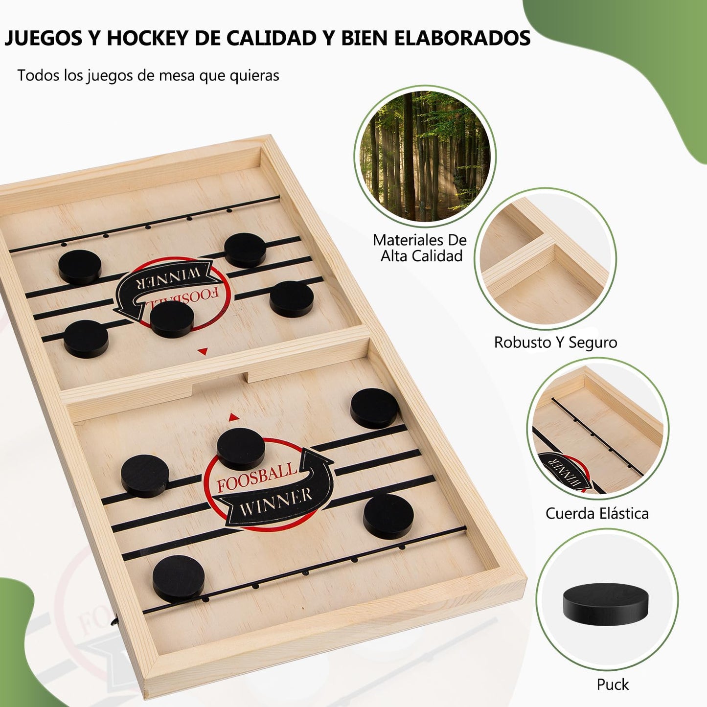 DAMET Fast Sling Puck Game, Fast Sling Puck Juego, Juego de Hockey con Tirachinas, Fast Sling Puck Toy, Desktop Slingshot Board Games Toy, Ajedrez Catapulta Bumper Chess Slingshot Games Toy