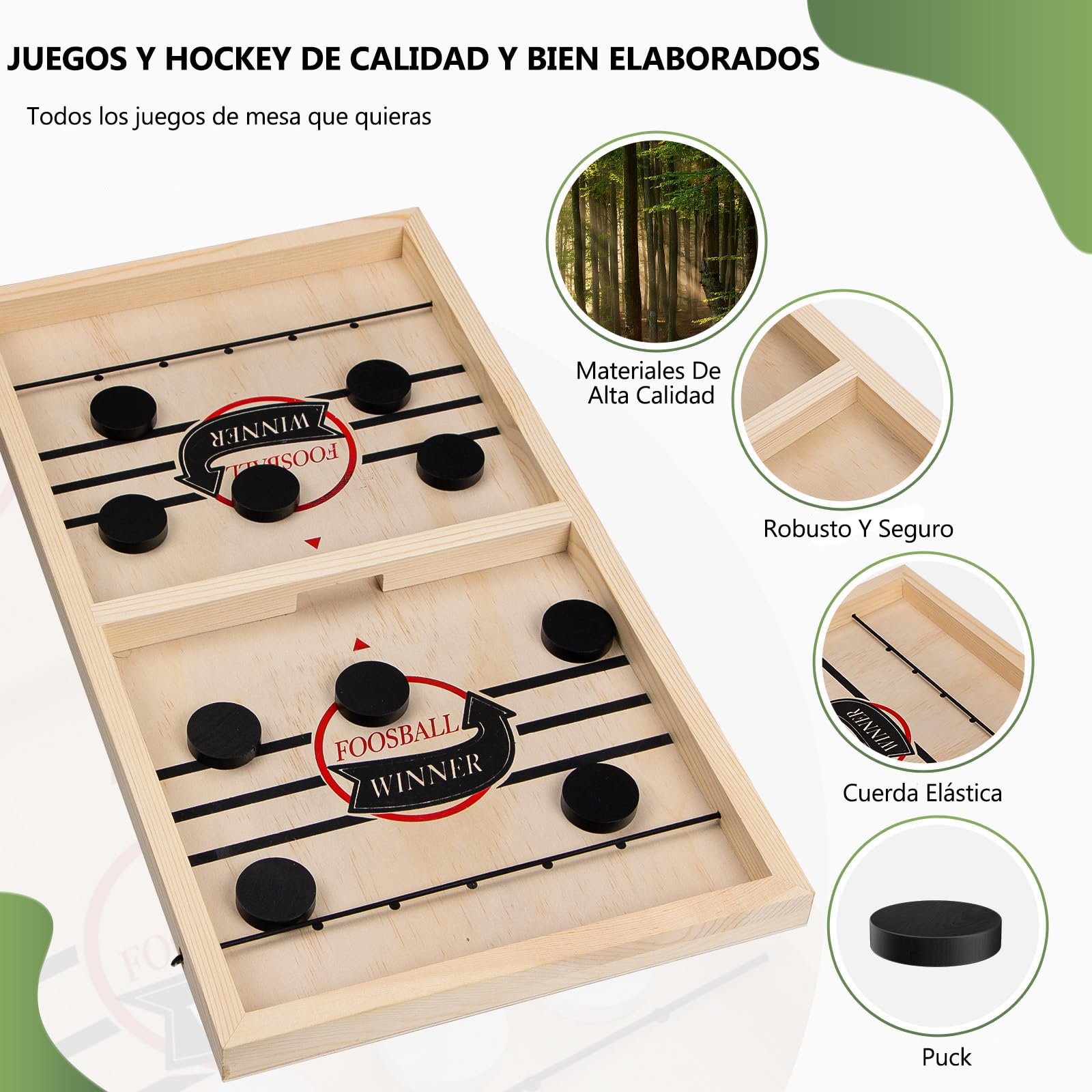 DAMET Fast Sling Puck Game, Fast Sling Puck Juego, Juego de Hockey con Tirachinas, Fast Sling Puck Toy, Desktop Slingshot Board Games Toy, Ajedrez Catapulta Bumper Chess Slingshot Games Toy