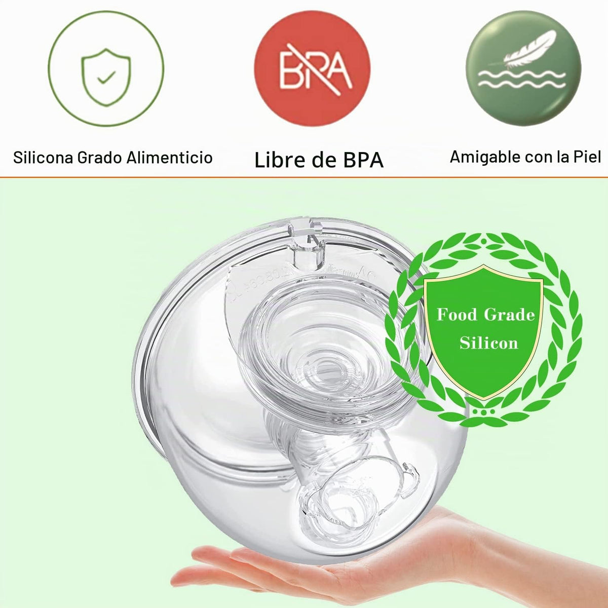 Accesorios para colector de leche de extractor de leche portátil, compatible con TSRETE S12/S9, extractor de leche ponible Kmaier S12, incluye válvula de pico de pato, diafragma de silicona, brida de