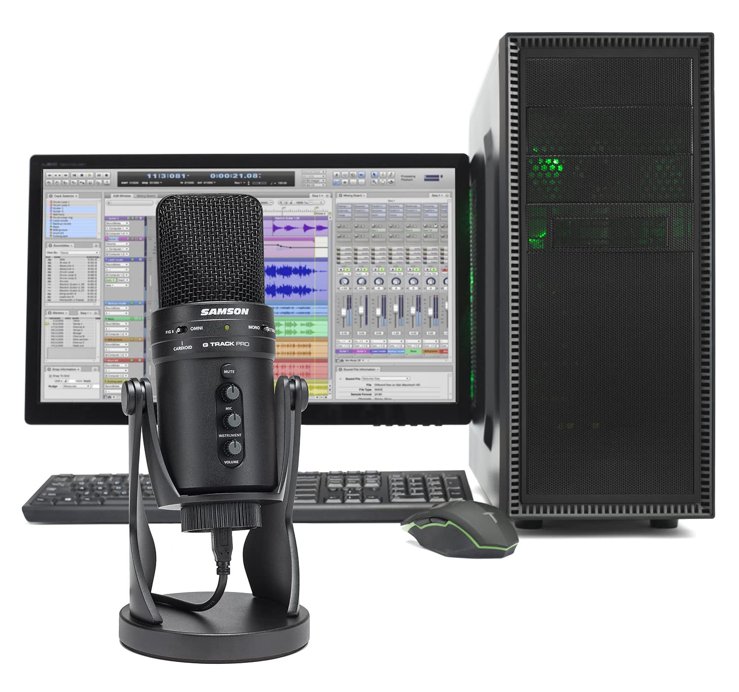 Micrófono USB Profesional Samson g-track Pro con Interfaz de Audio