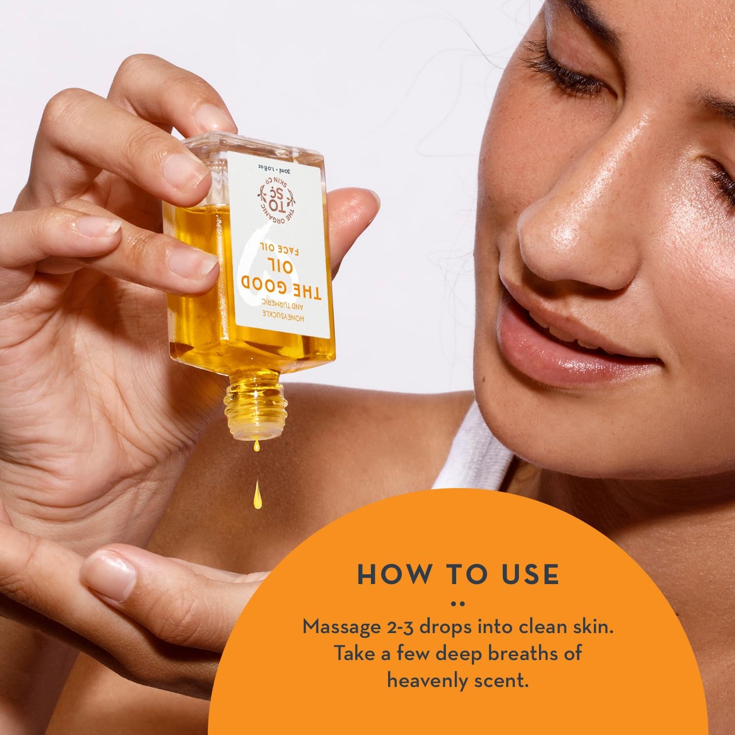 The Organic Skin Co. Nourishing Skin Glow Serum - Hydrating Face Oil with Rosemary & Turmeric, Vegan Gua Sha Organic Care (30mL)