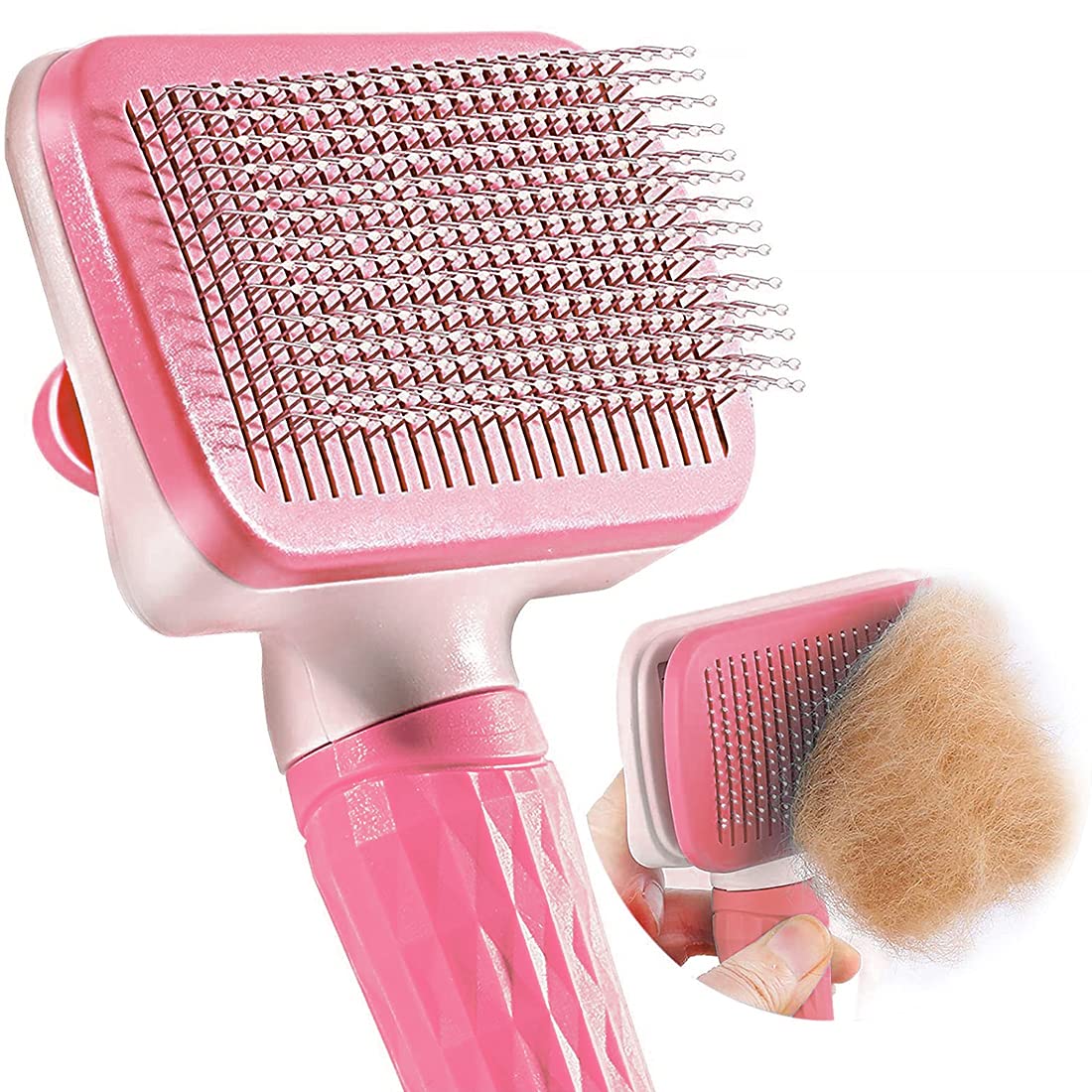 Cepillo Deslanador SINWEDA Rosa para Perros Pequeños, Medianos y Gatos