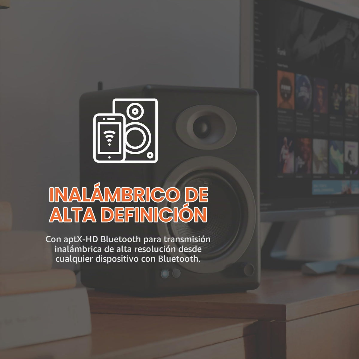 Bocinas Bluetooth Audioengine A5 Negro con aptX-HD para el Hogar y Estudio