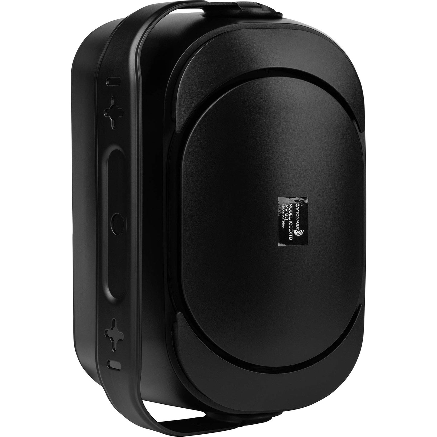 Dayton Audio IO65XTB - Par de Altavoces de 2 vías de 6-1/2" IP66 70/100V 8 Ohm para Interiores y Exteriores con radiador, Negro