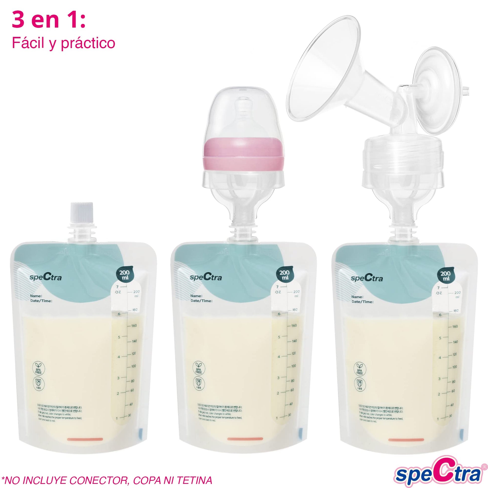 Kit de Bolsas de Almacenamiento de Leche Materna Spectra Repuesto Accesorio Original