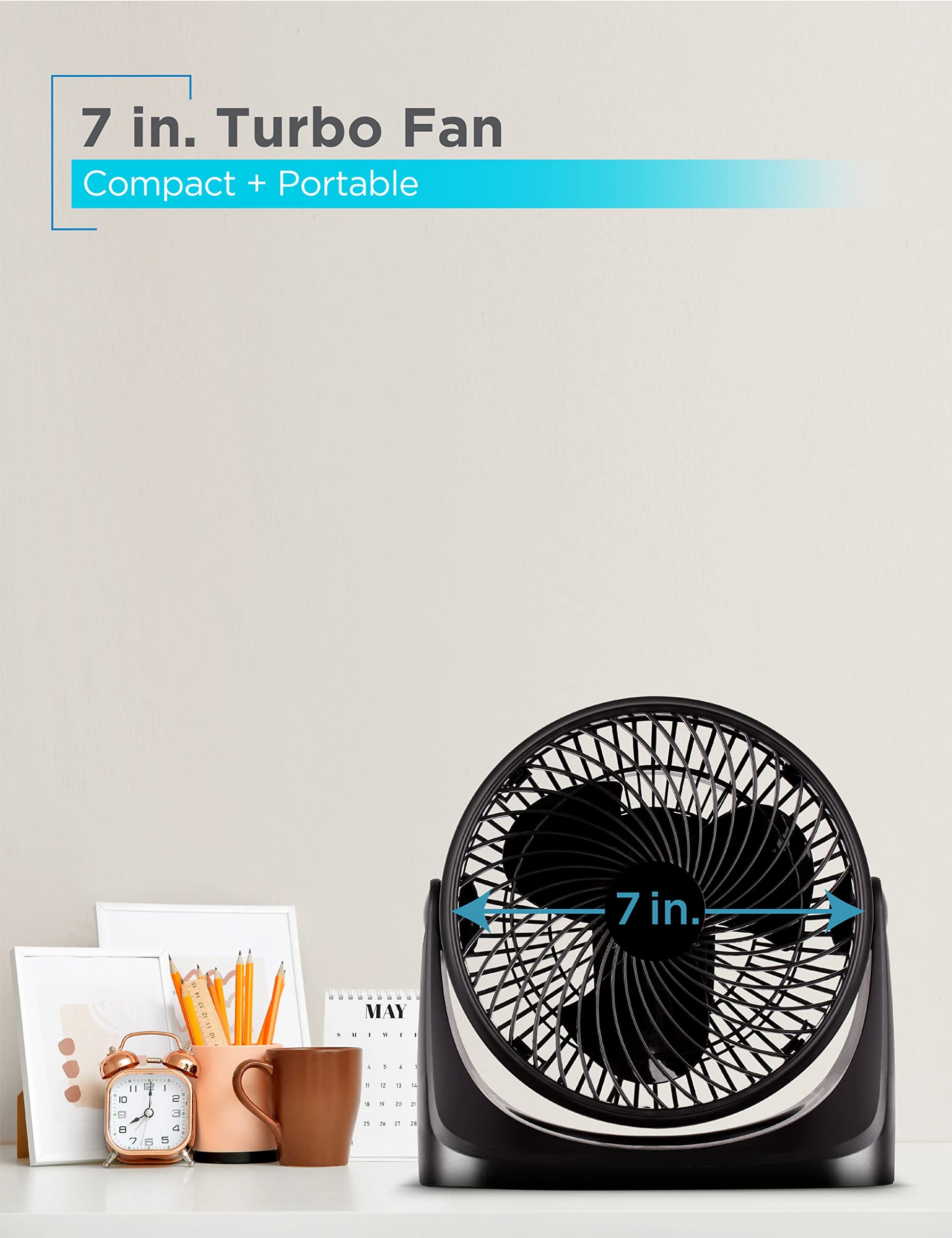 BLACK+DECKER Ventilador turbo de 7 pulgadas