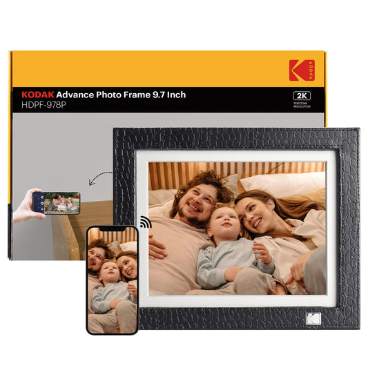 KODAK - Marco de fotos digital con WiFi, visualización táctil IPS de 9.7 pulgadas 2048 x 1536, almacenamiento de 32 GB, sensor de movimiento de rotación automática, compartir fotos y videos, regalos
