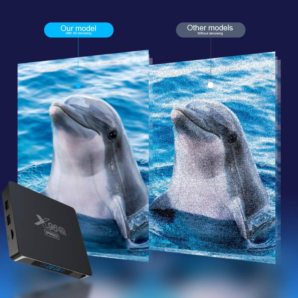 Caja de TV Android 10.0, X96Q PRO 5G Android TV Box 2GB RAM 16GB ROM Allwinner H313 Quad-Core 64bit con WiFi 2.4GHz USB 3.0 Ultra HD 6K H.265 WiFi Caja de TV en casa
