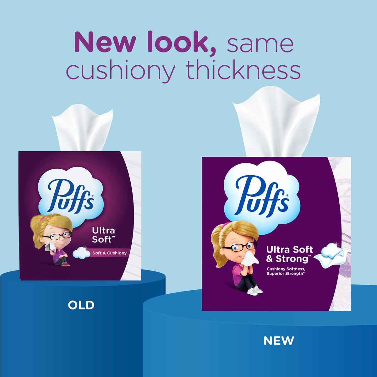 Puffs Pañuelos faciales ultra suaves y fuertes, 124 unidades