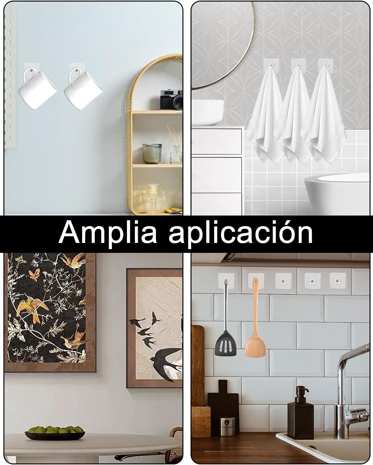 Colgar Cuadros Sin Clavos,Clavos Adhesivos sin Tornillos,Clavos Adhesivos para Pared, Impermeable Y Transparente,Muy Adecuado Para Instalar En Sala De Estar,Dormitorio,Baño y Cocina(30 Piezas)