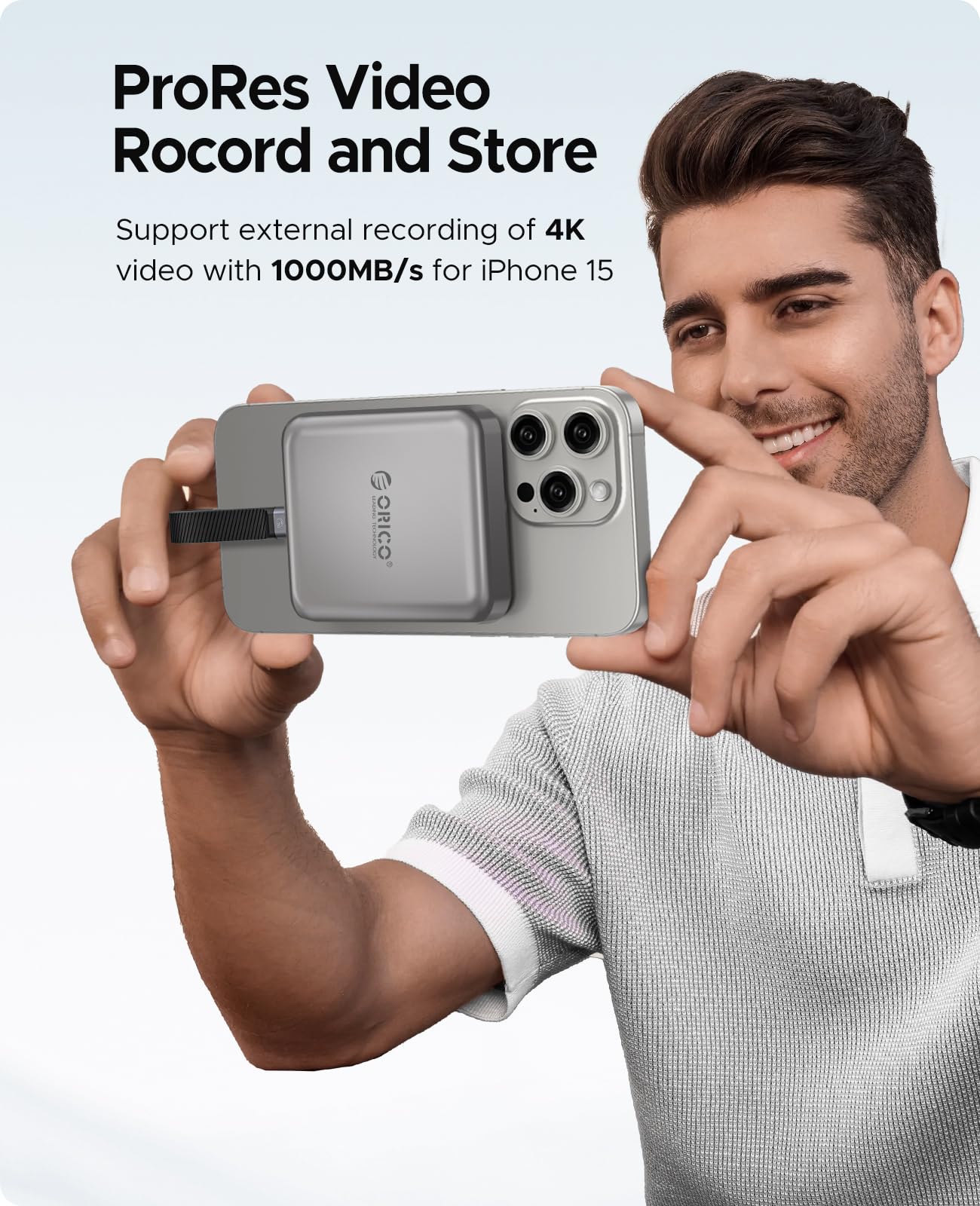 Unidad de Estado Sólido SSD 2 TB ORICO Gris Magnética hasta 2000 MB/s para Smartphone, Tablet y Ordenador