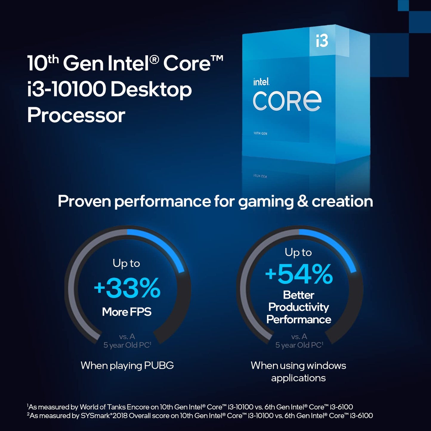 Intel Procesador Core i3-10100 - S-1200-3,60GHz - Quad-Core - 6MB Smart Caché (10ma. Generación - Comet Lake)