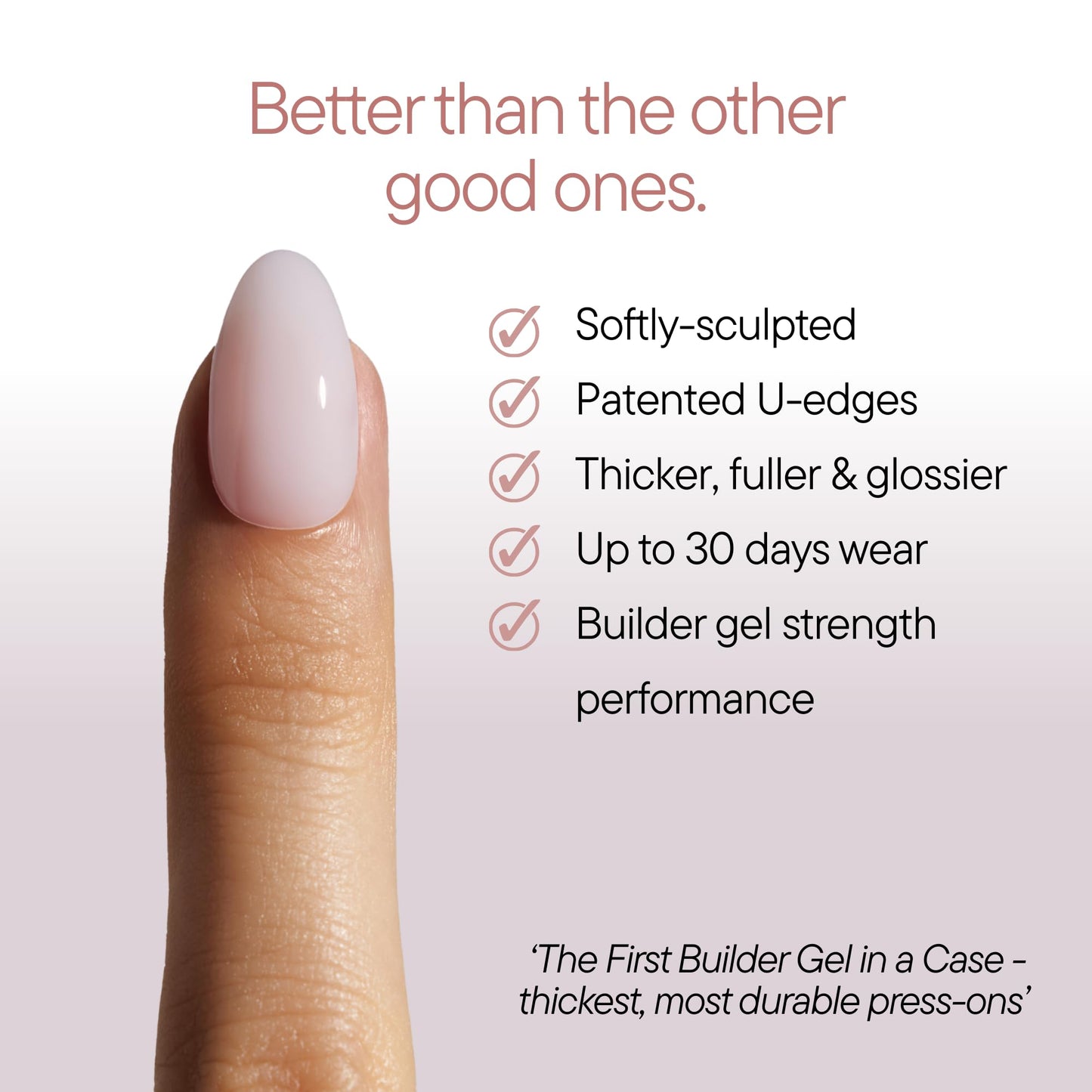 Celebritips Uñas postizas - Salon U-ltimate™ | Brillo de pétalos, uñas redondas extracortas, reutilizables | 16 tamaños - Kit de 32 uñas con pegamento y pestañas adhesivas