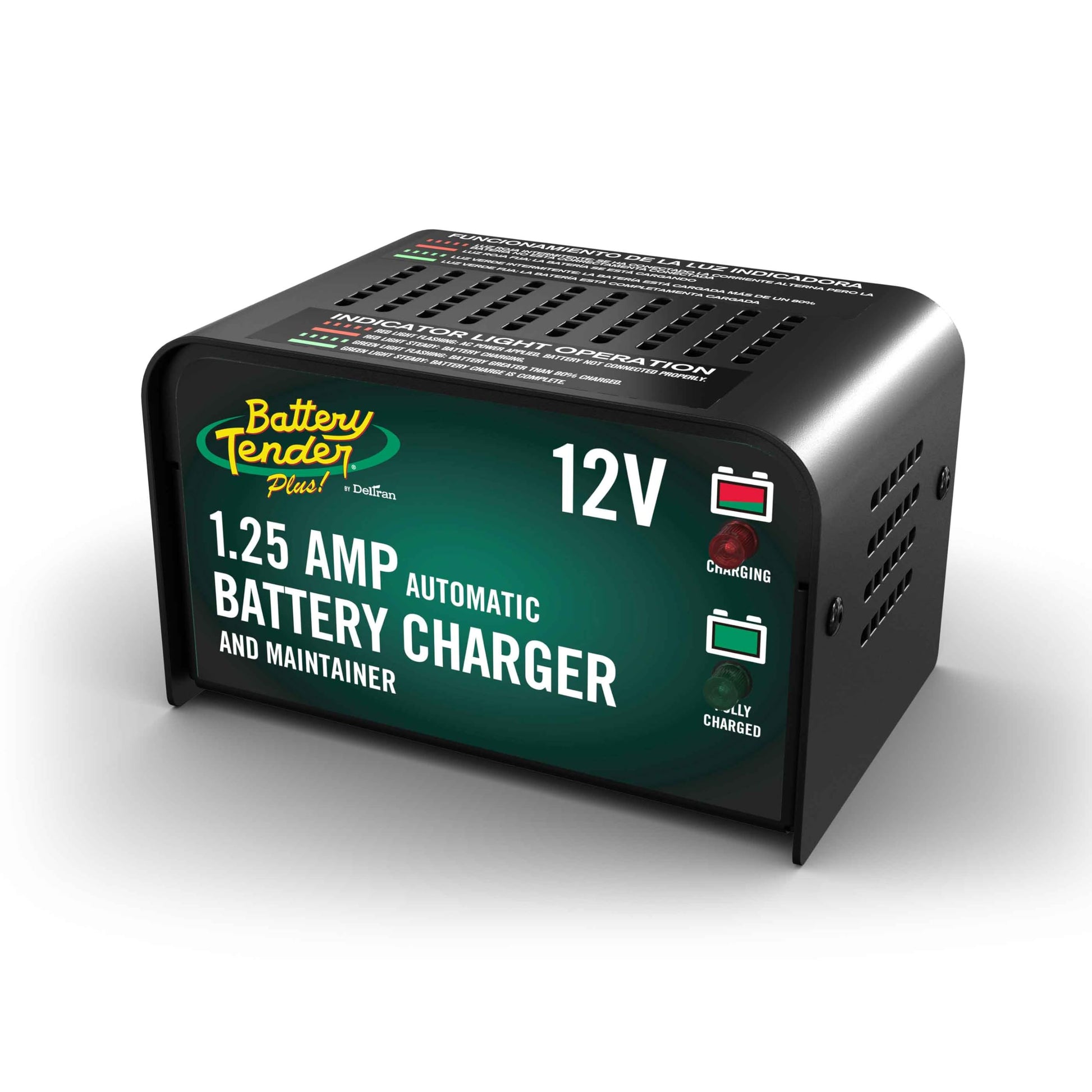 Battery Tender Cargador y mantenedor de batería Plus de 12 V: cargador de batería Powersport de 1.25 amperios y mantenedor para motocicletas, cuatrimotos, UTV, cargador flotante automático inteligente de 12 voltios - 021-0128