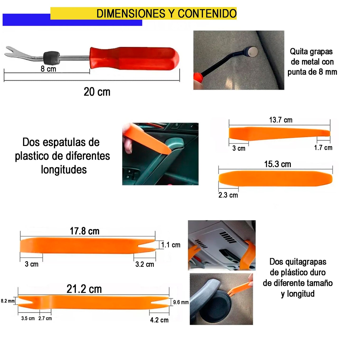 Kit de Remaches Automotriz Universal con Estuche y Herramientas, Surtido en Múltiples Tamaños