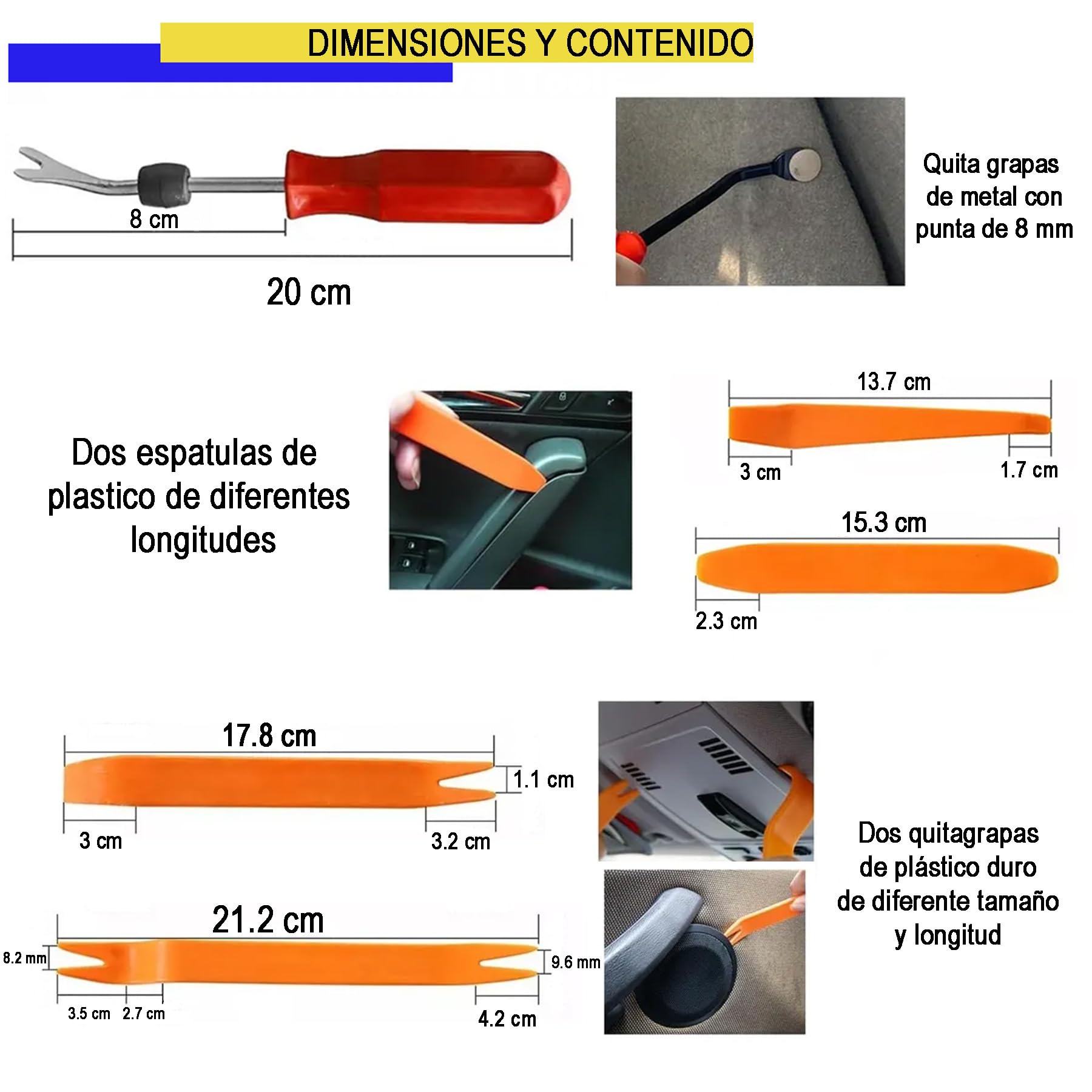 Kit de Remaches Automotriz Universal con Estuche y Herramientas, Surtido en Múltiples Tamaños