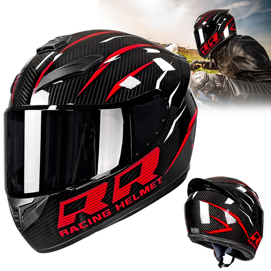 Casco Motocicleta,Cascos para Motos Certificados Dot,Cascos de Moto con Visor ANTIVAHO,Cascos Motocross Mujer Hombre Motos Accesorios (M)