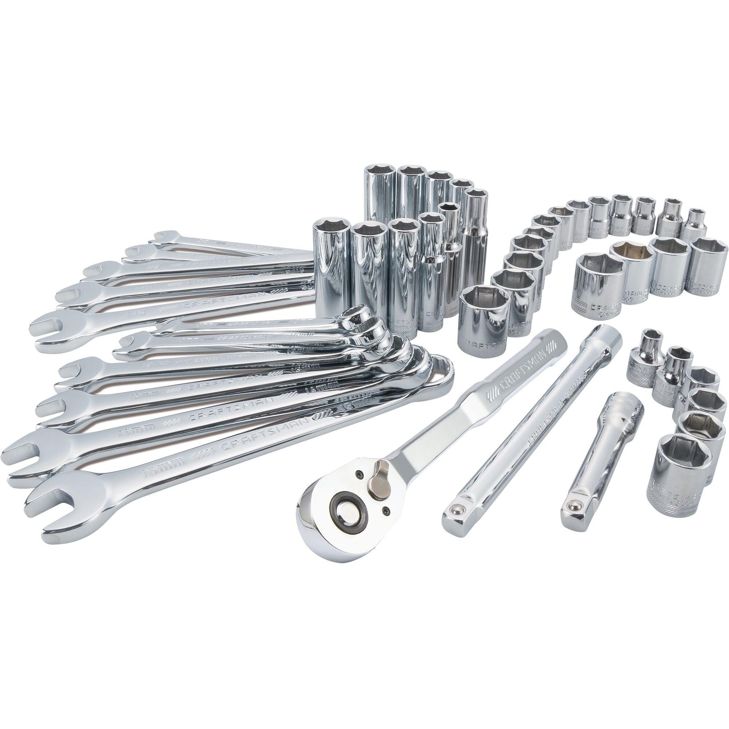 CRAFTSMAN - Juego de herramientas de mecánica móvil, 3/8 pulgadas, carraca de 72 dientes, 47 piezas (CMMT12119)