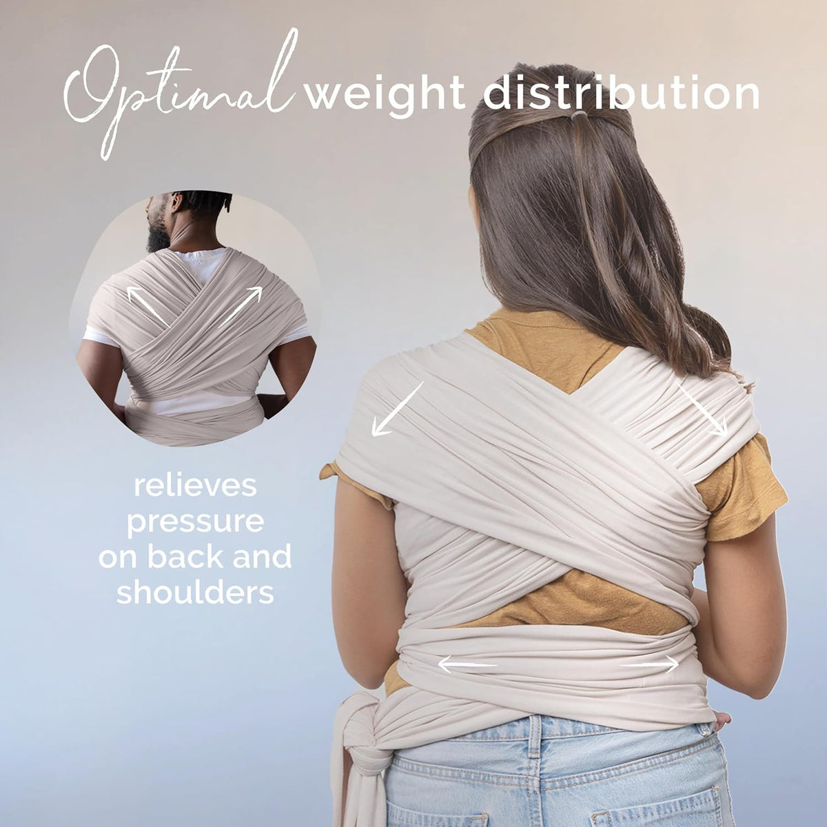 Boba - Portabebés original para recién nacidos (7-35 libras), suave, seguro, manos libres y ergonómico, ideal para una unión cómoda, nuevos padres (piedra orgánica)