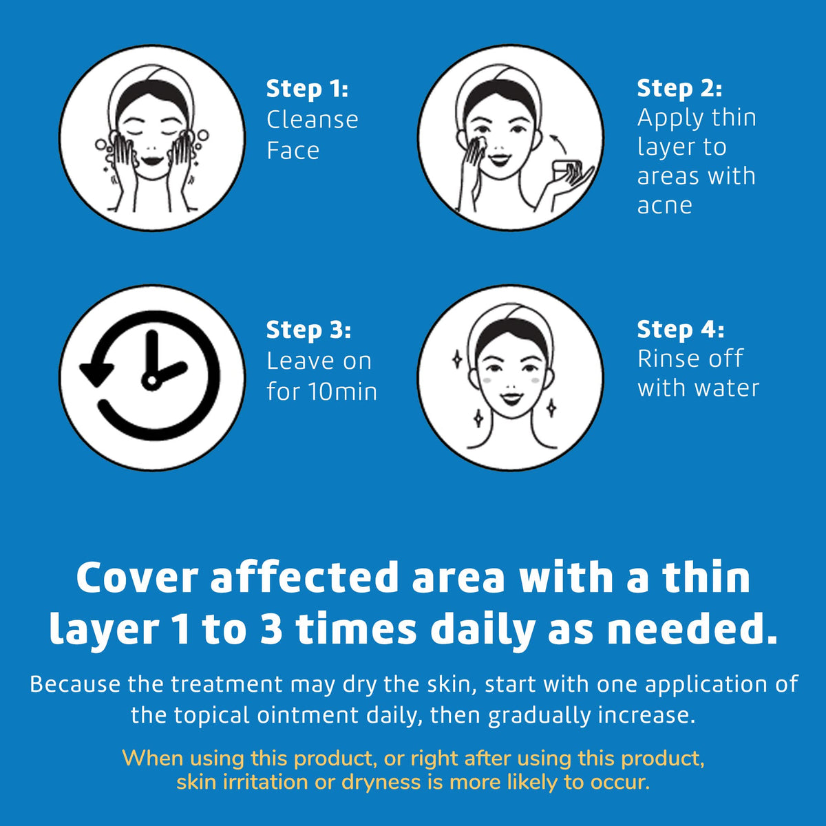 De La Cruz- Ungüento de azufre: tratamiento para el acné quístico en el rostro y el cuerpo: mascarilla de tratamiento local diario de 10 minutos: segura