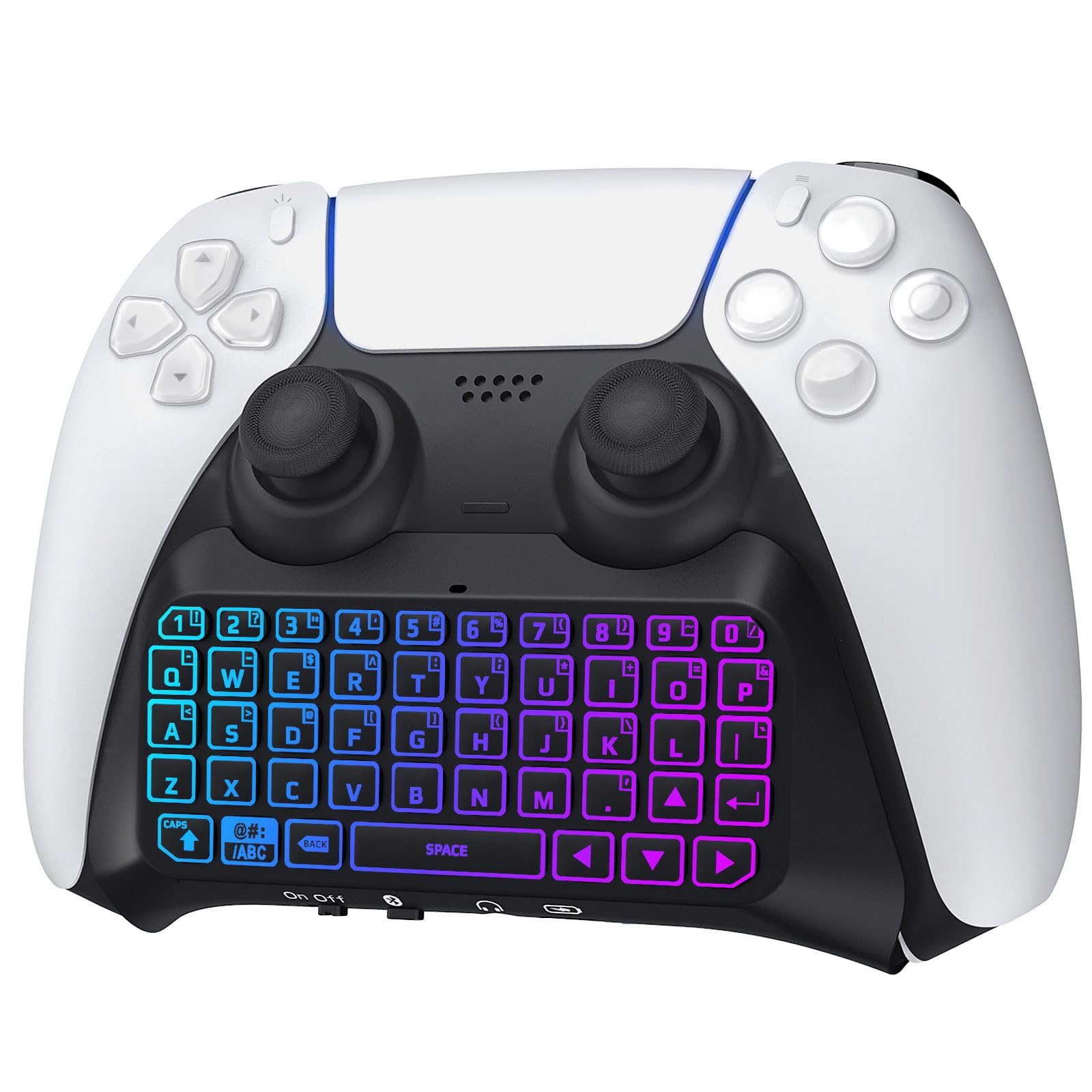 Teclado Inalámbrico TiMOVO Negro Blanco RGB Retroiluminación para PS5